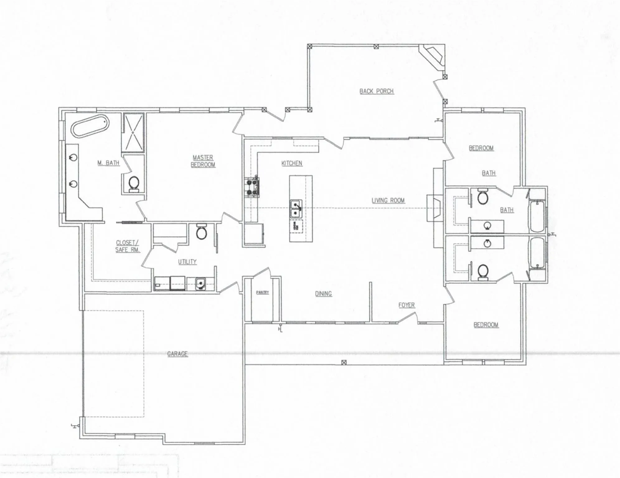 Floor Plan Option 2: Total square foot of 3233 under roof & the price is $525,000 at this location.