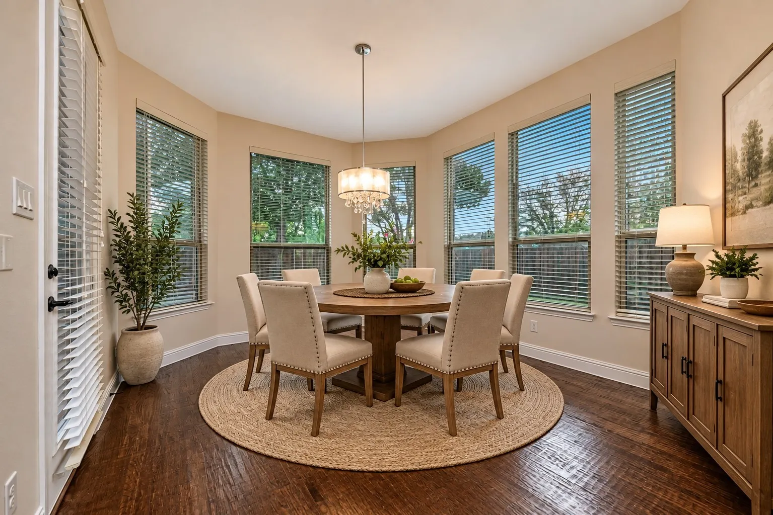 Spacious Breakfast area off Kitchen with Views to Backyard!