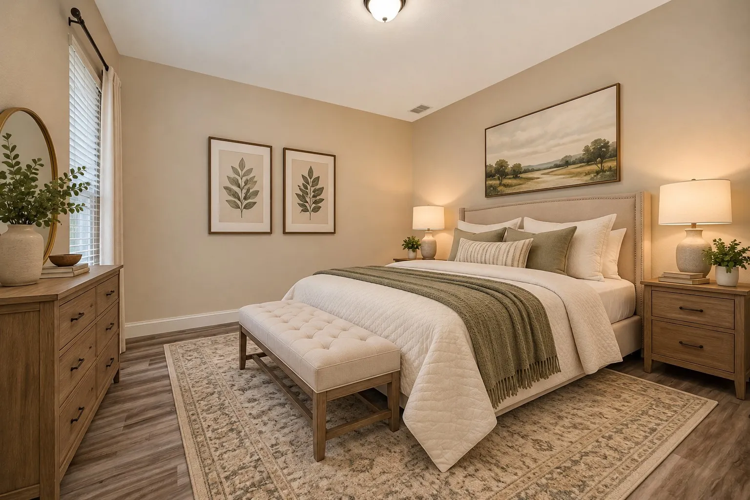 Virtual Staged Bedroom 2-1st floor with Ensuite Bath!