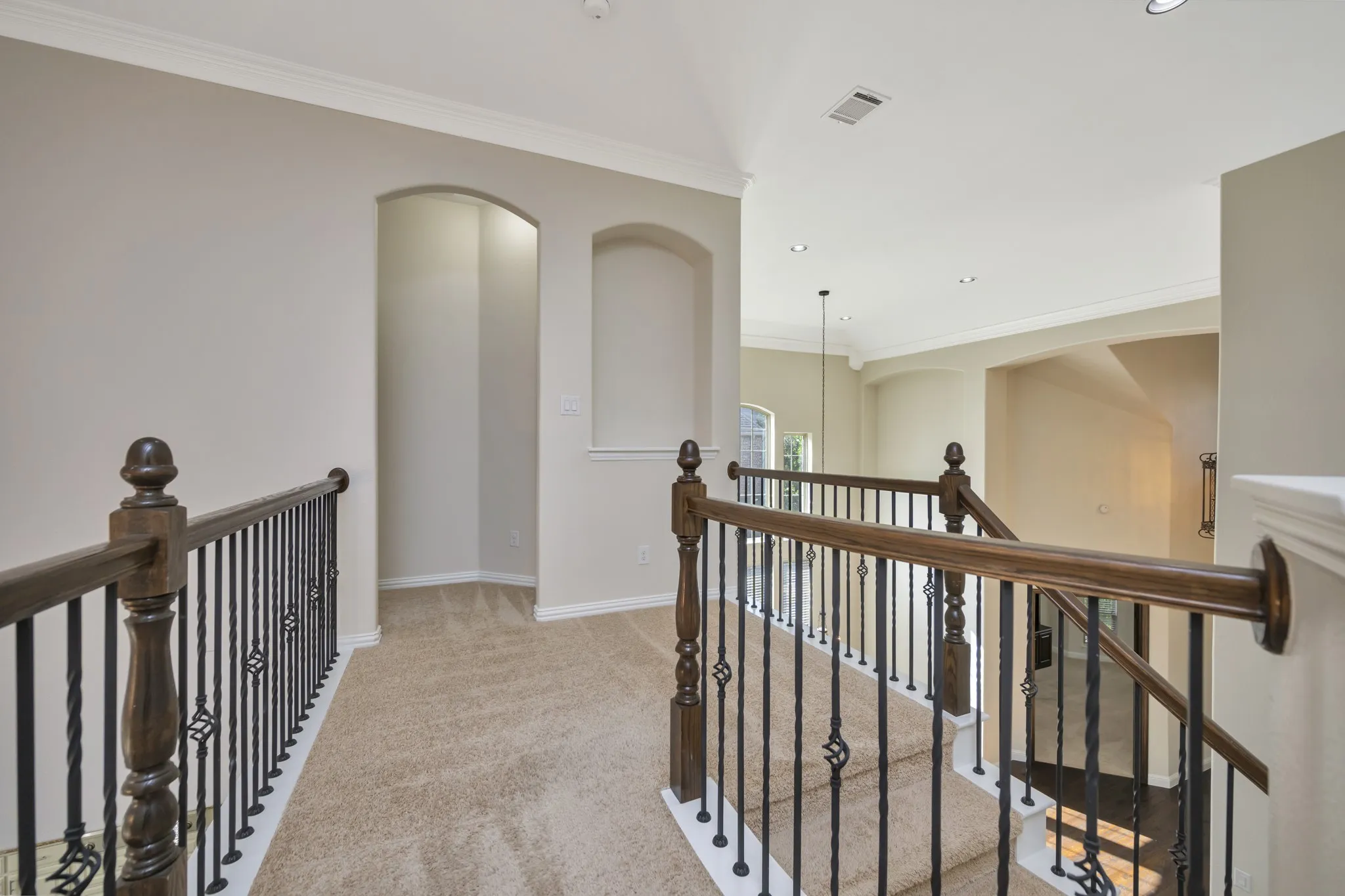 Cat-Walk view to Bedroom 4 entry and down to the entry and dining!