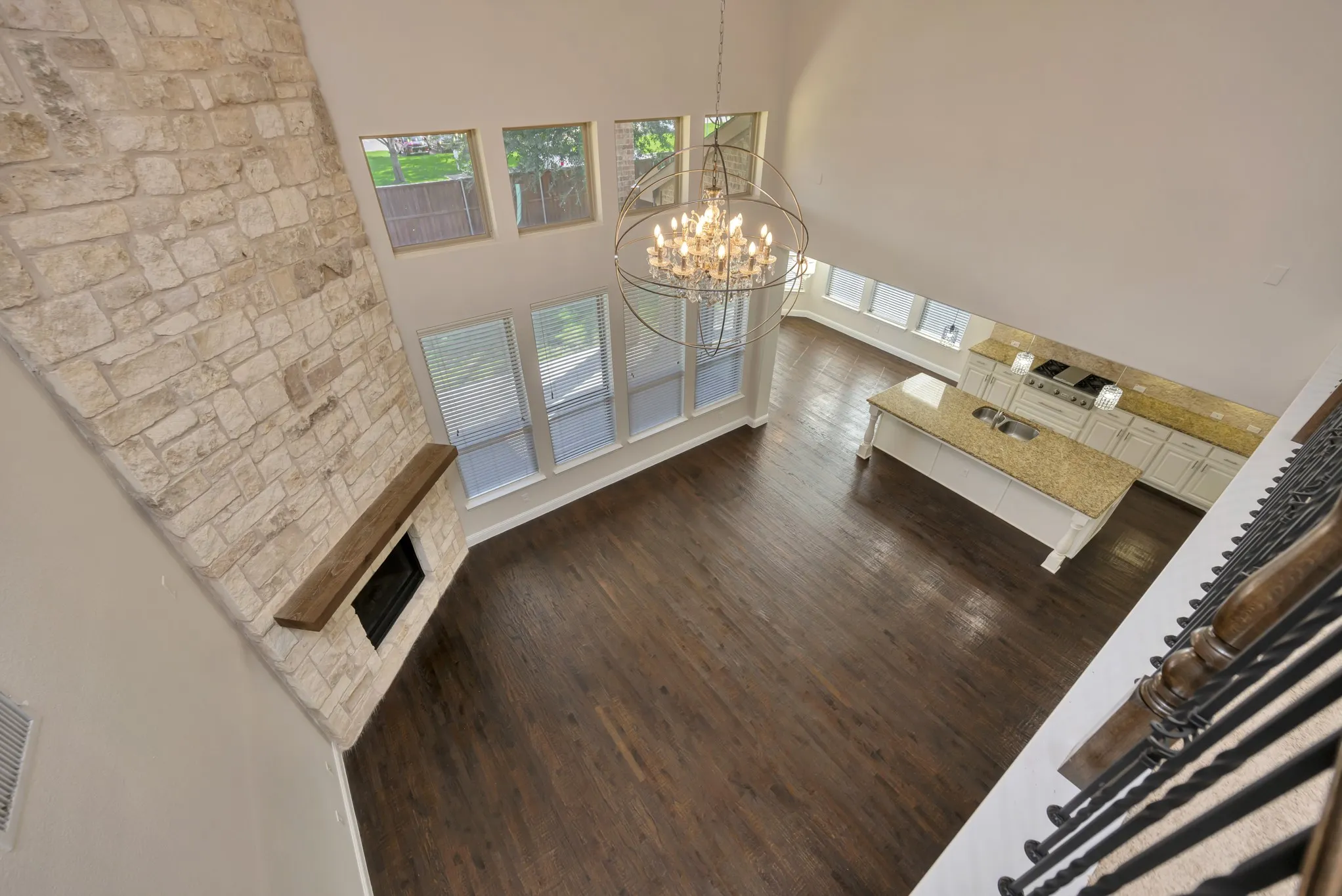 View from cat-walk of the 2 story Living Room!