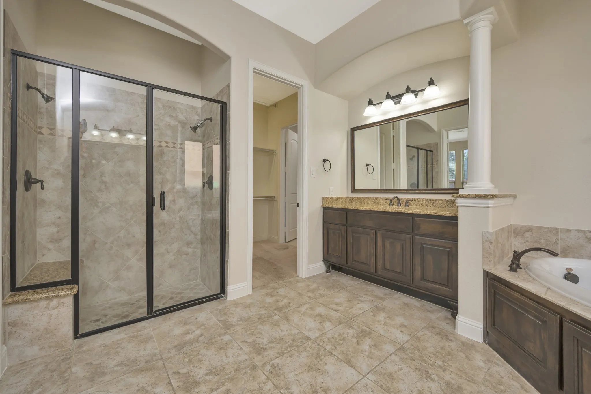 Super-Sized Walk-In Shower too!