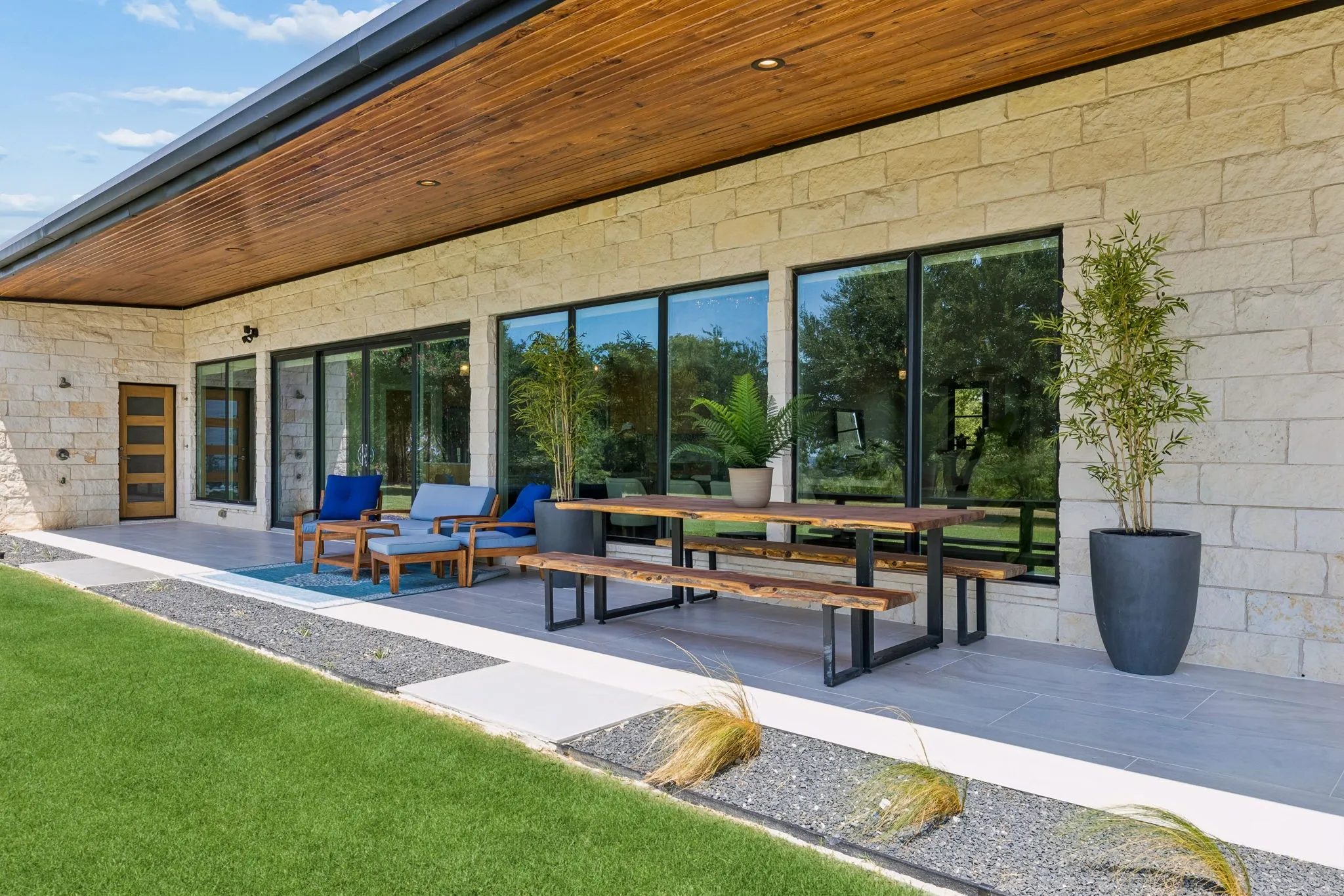 Covered patio off main house