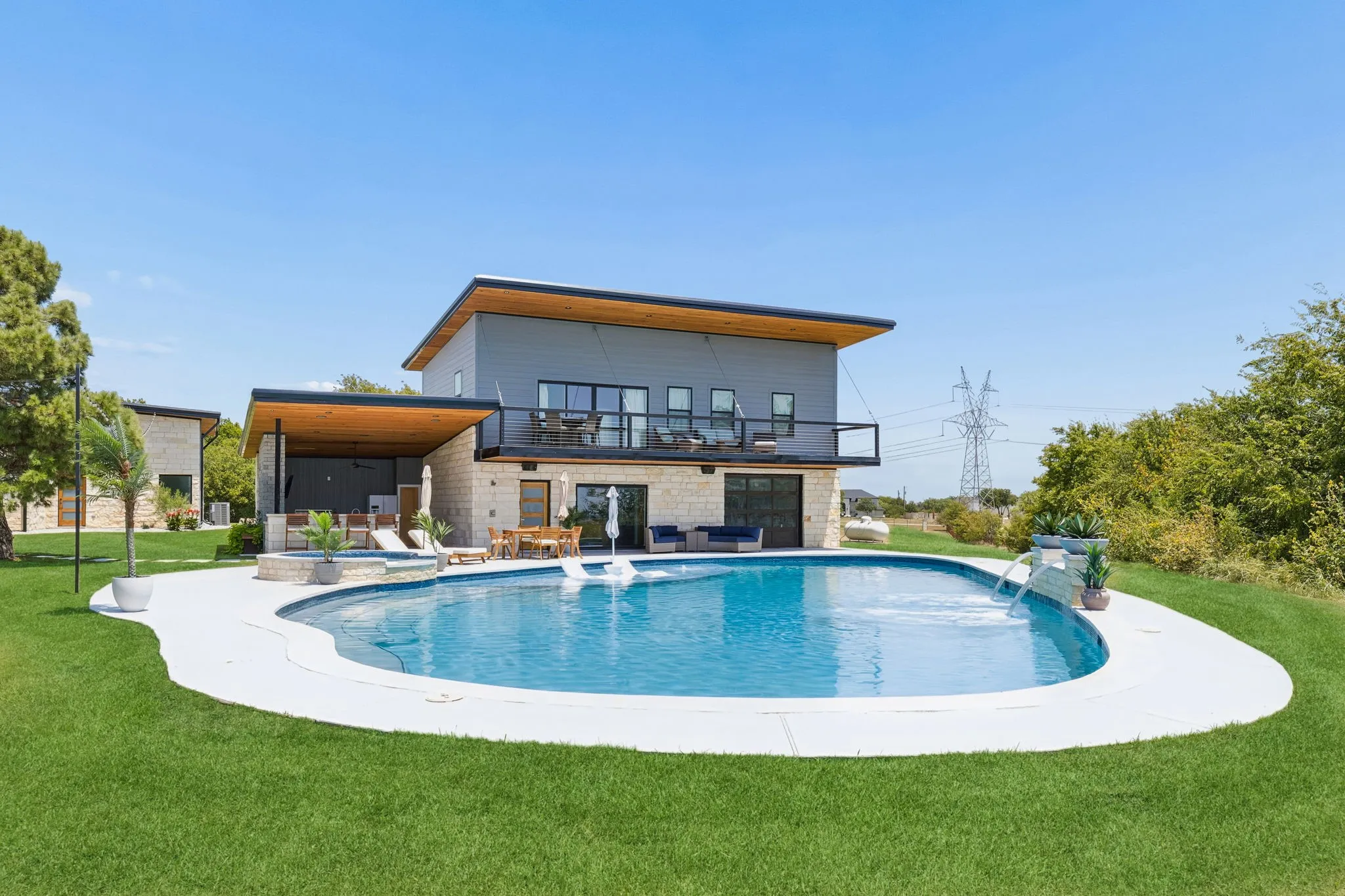 View of pool house