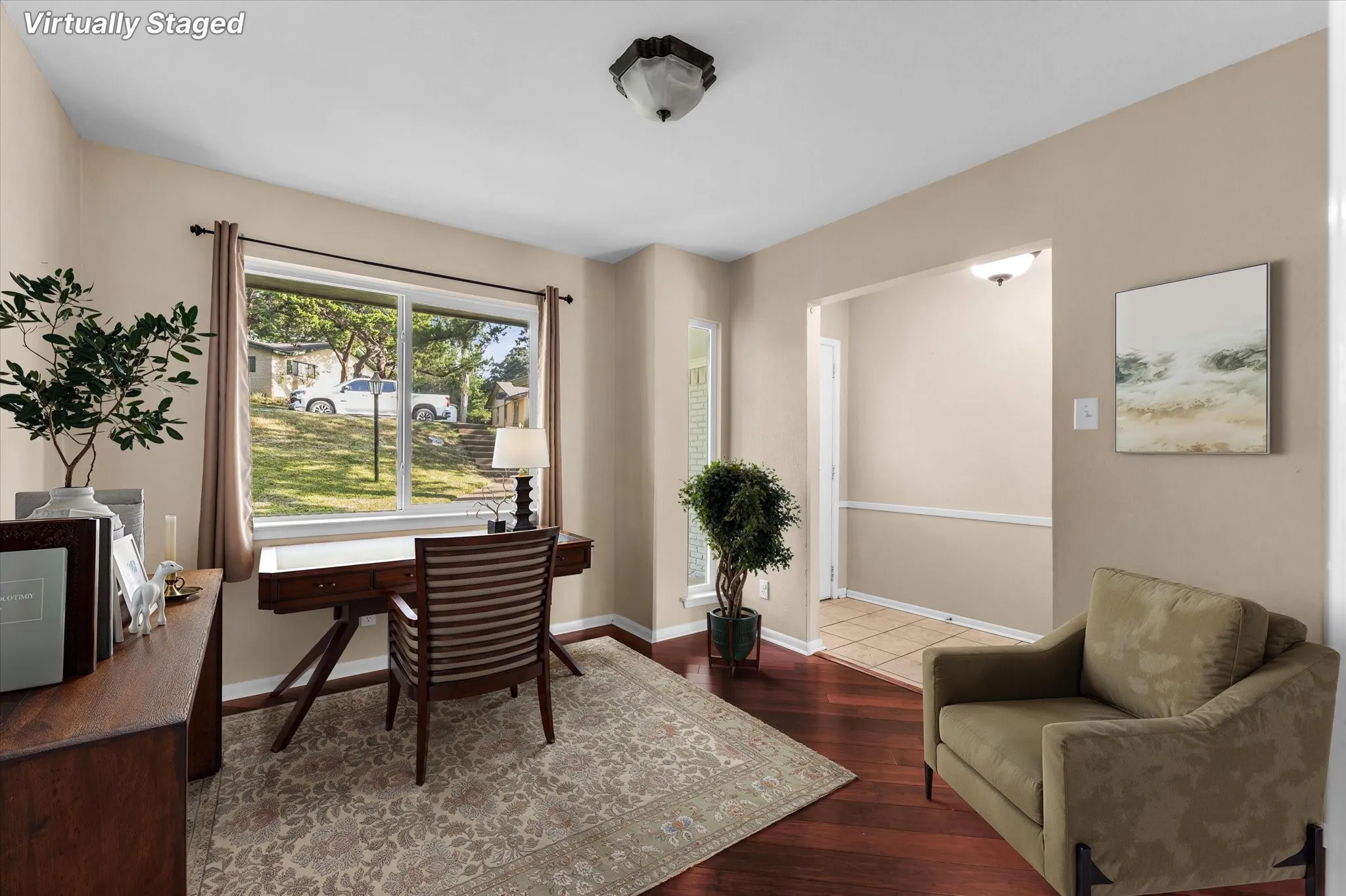 Dining room used as an office.