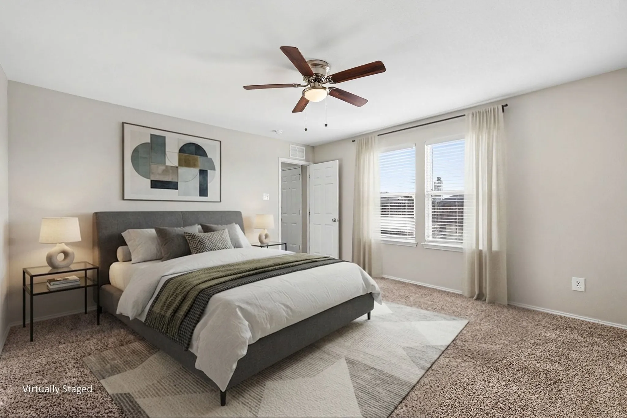 Virtually Staged primary bedroom