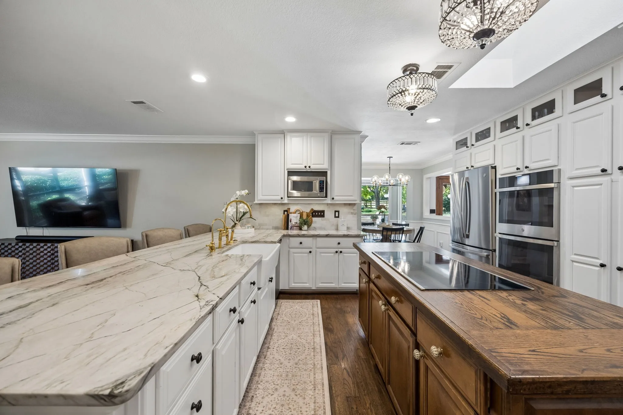 Expansive kitchen with elegant details