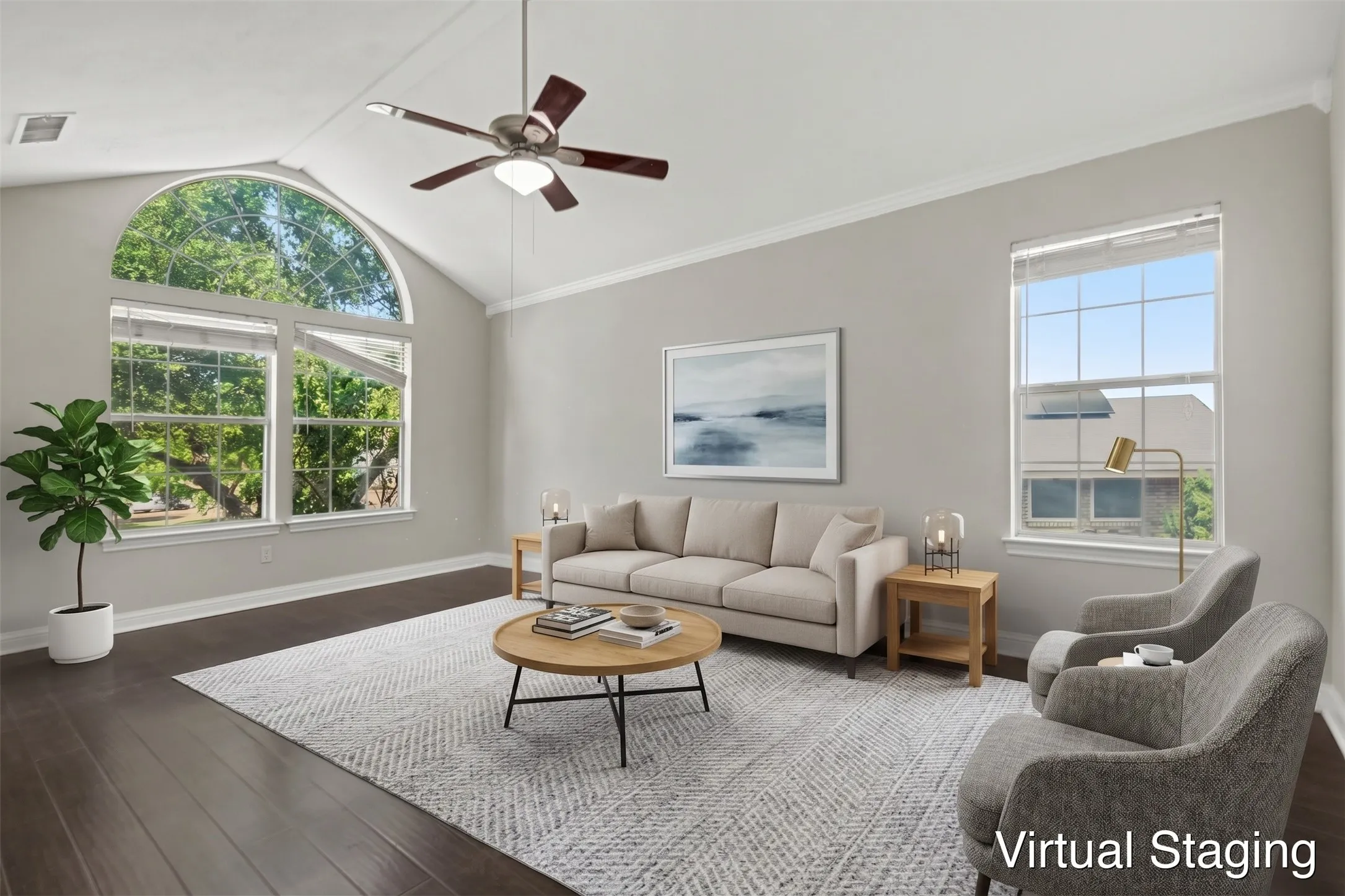 Virtually staged