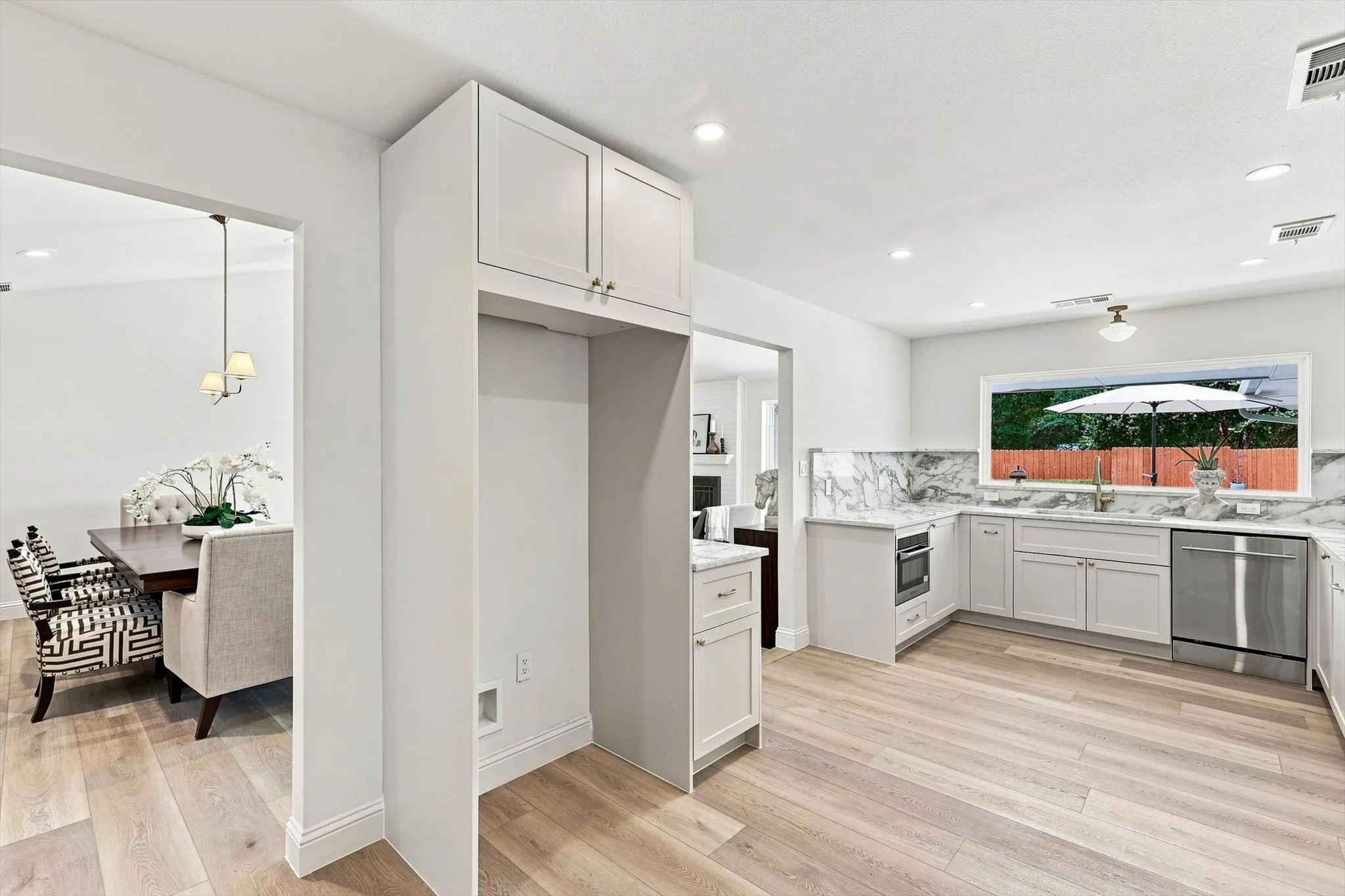 Another view of kitchen with plenty of space for refrigerator