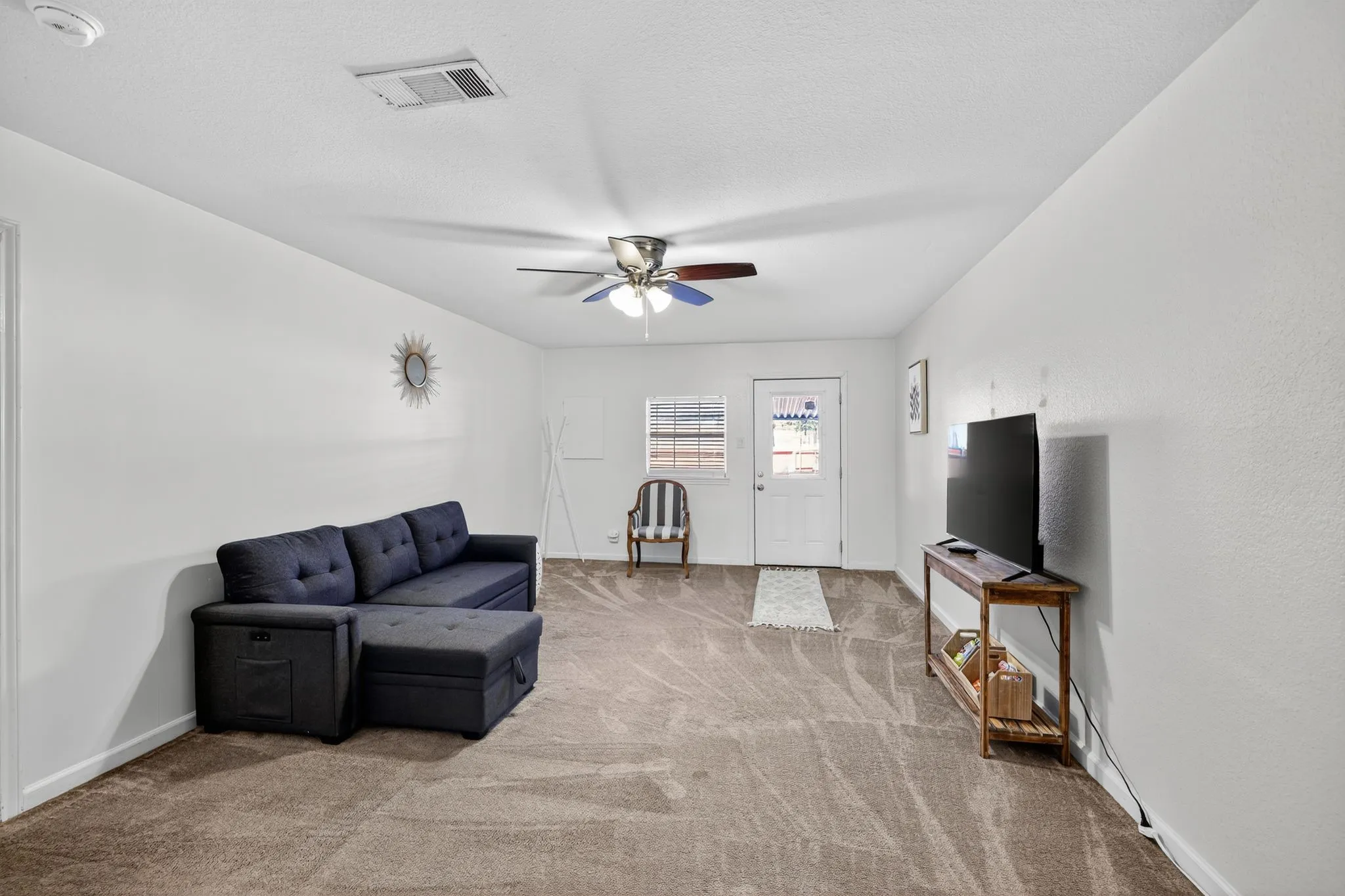 Converted garage offers a large flex space!