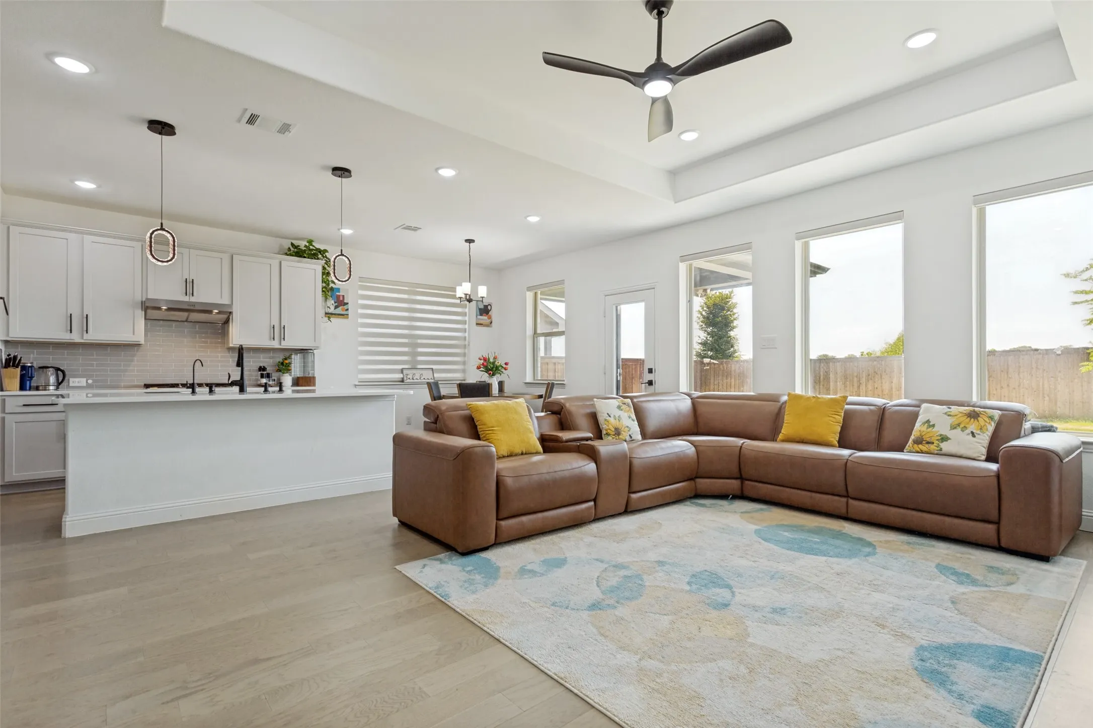 A large, open layout with plenty of room for your favorite sofa and entertainment setup.