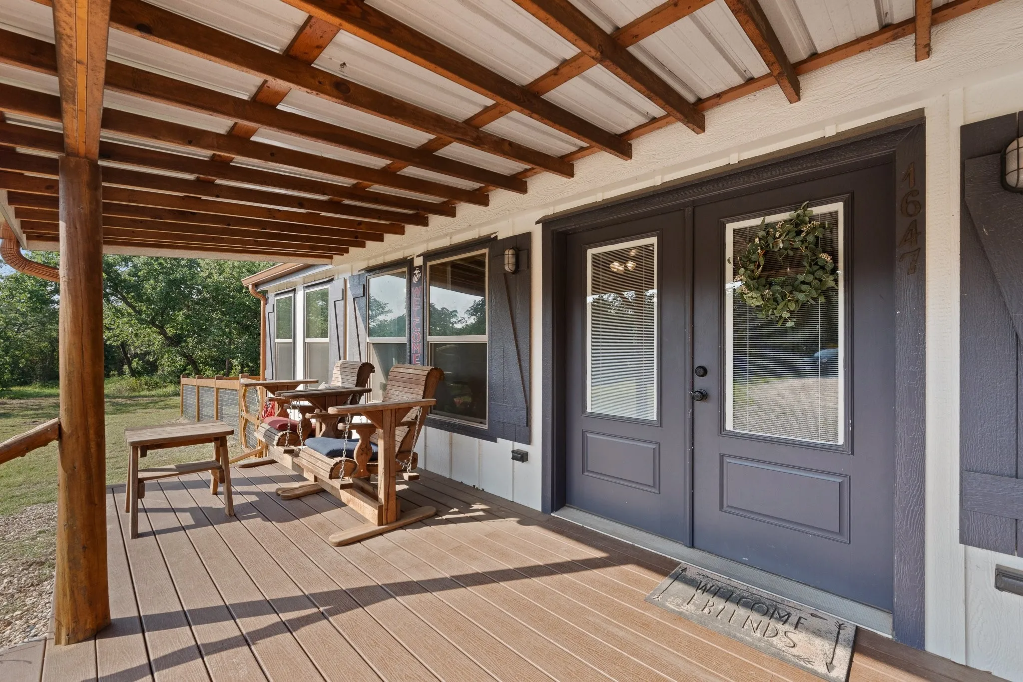 Front door and patio