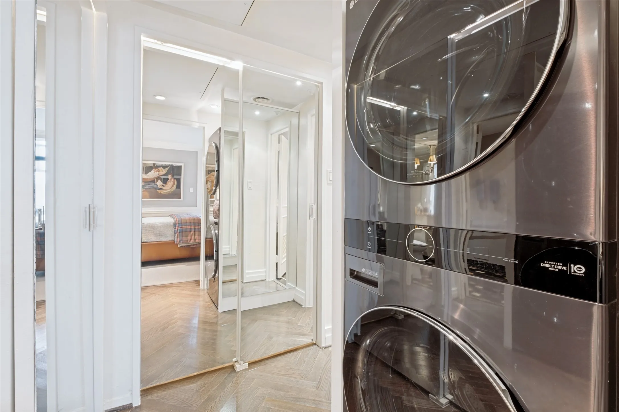 The full-size stackable washer and dryer are included, and positioned near the bedroom for​​‌​​​​‌​​‌‌​‌‌​​​‌‌​‌​‌​‌​​​‌​​ convenience.