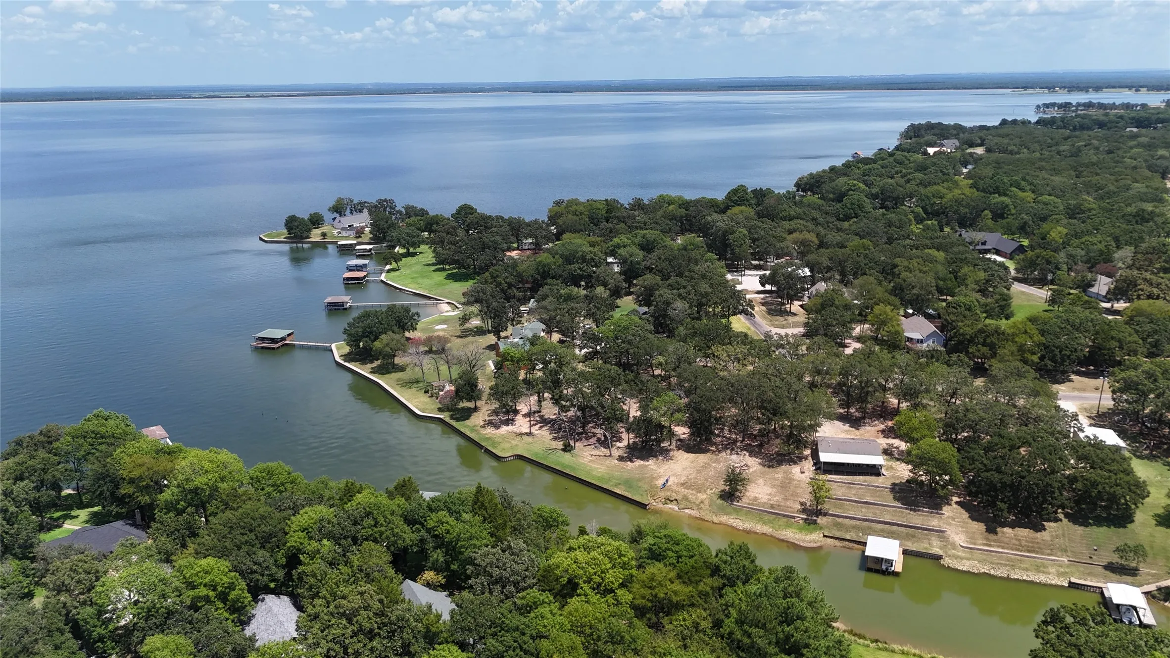 Broad lake perspective highlights the Southside Shores setting and direct connection to Richland Chambers Lake.