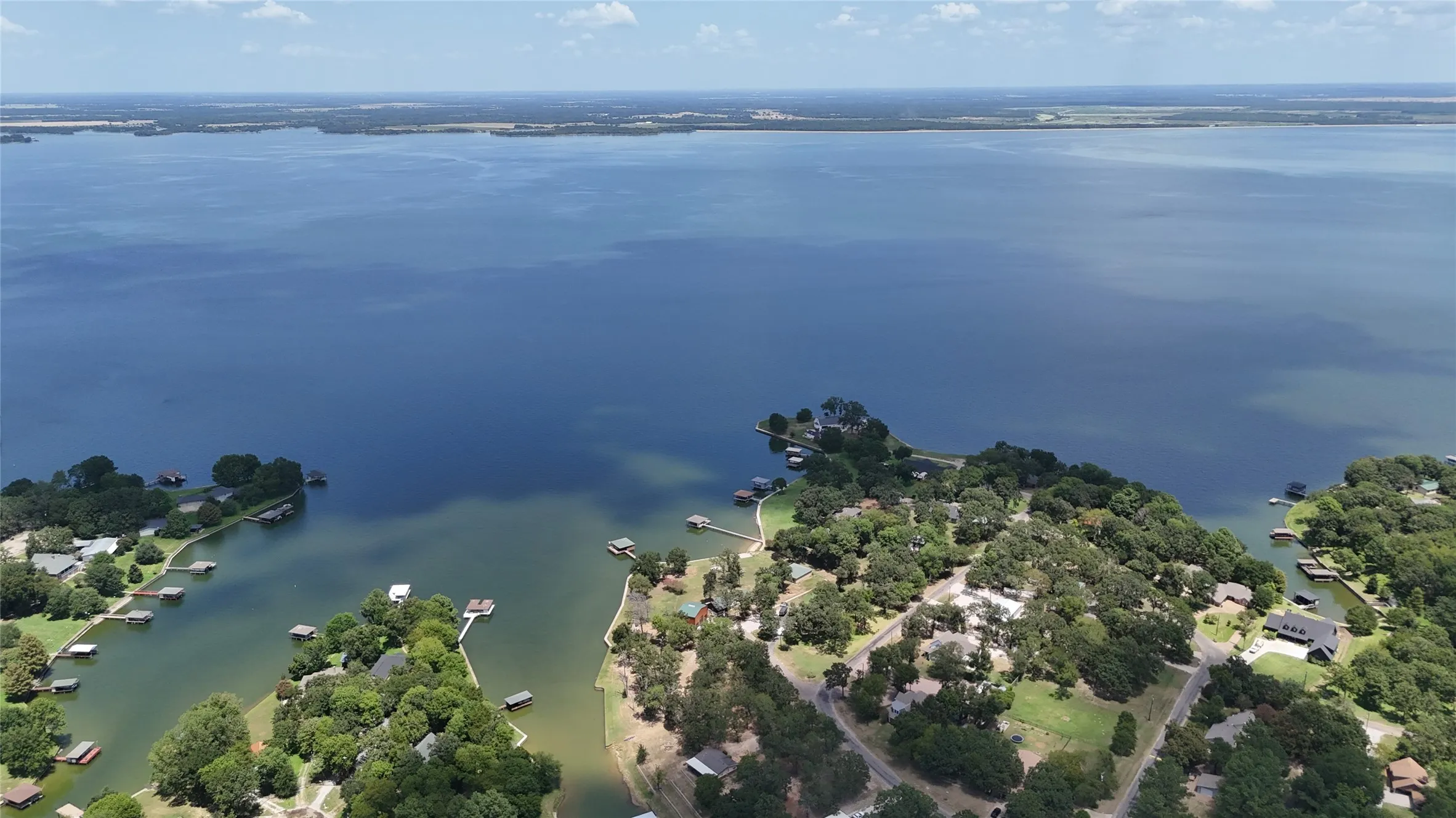 Expansive Richland Chambers Lake surrounds the Southside Shores area, showcasing the property's desirable waterfront location.