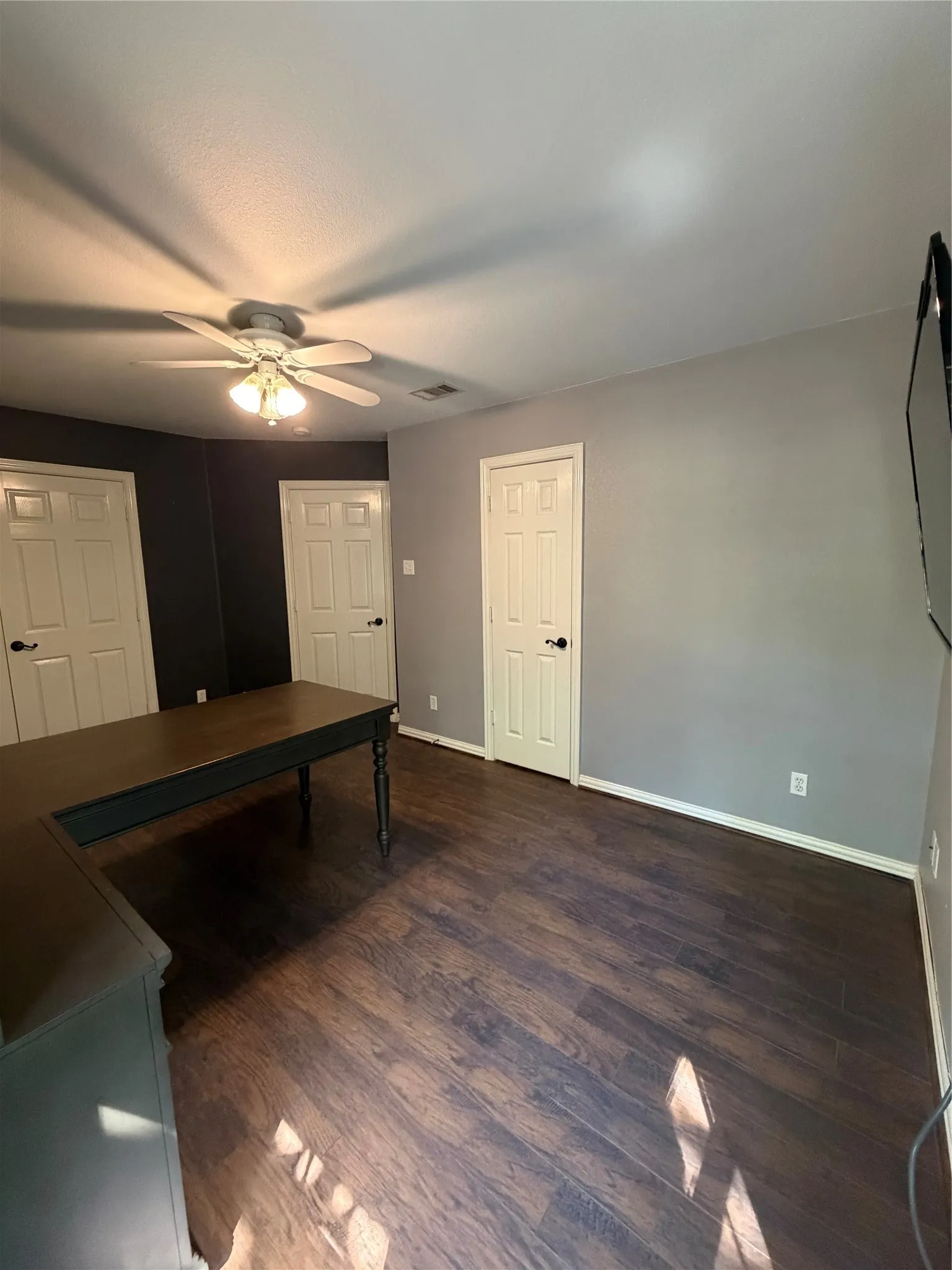 Upstairs bedroom 1, currently used as an office