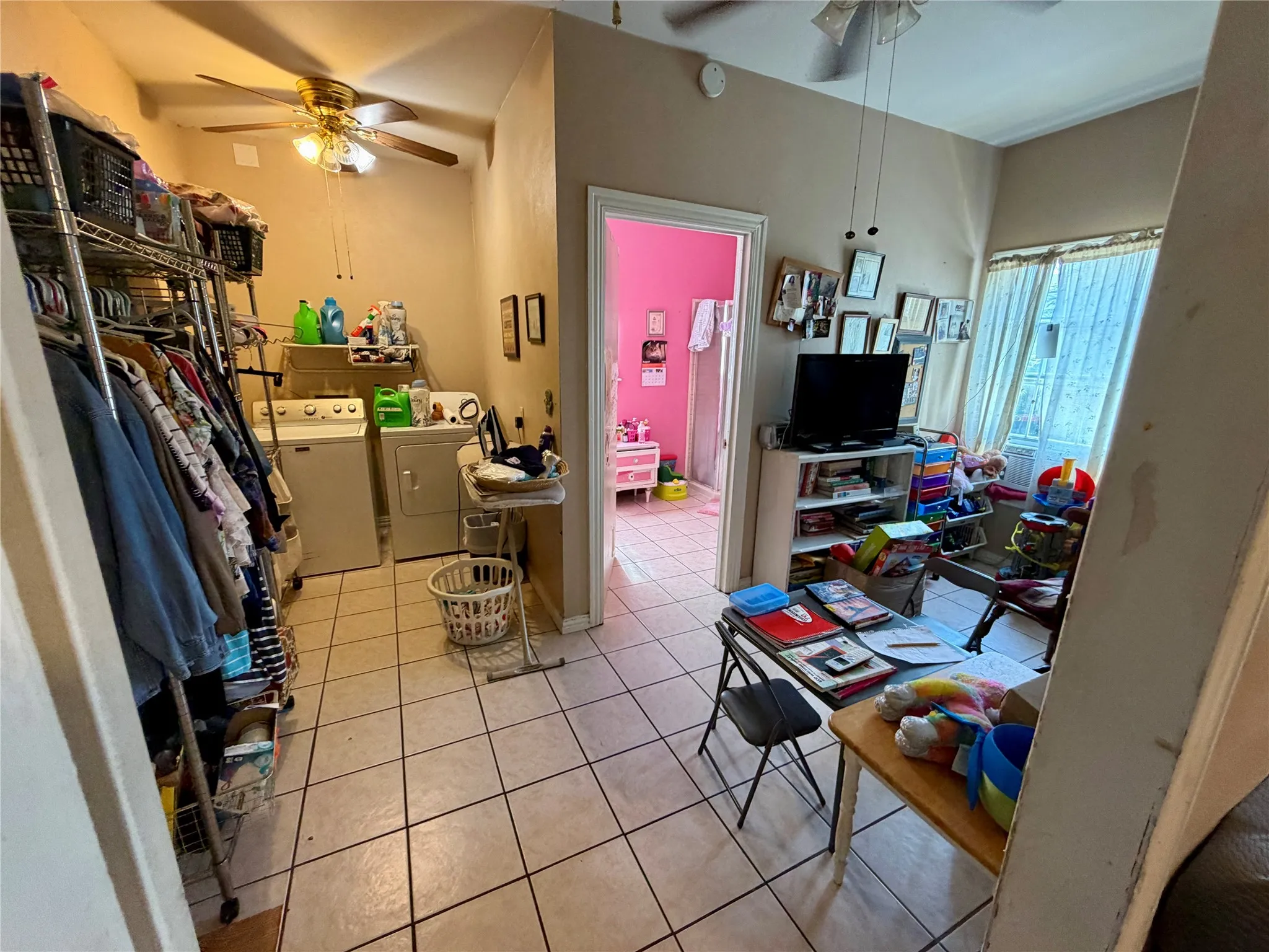 Laundry room, back bathoom and mud room