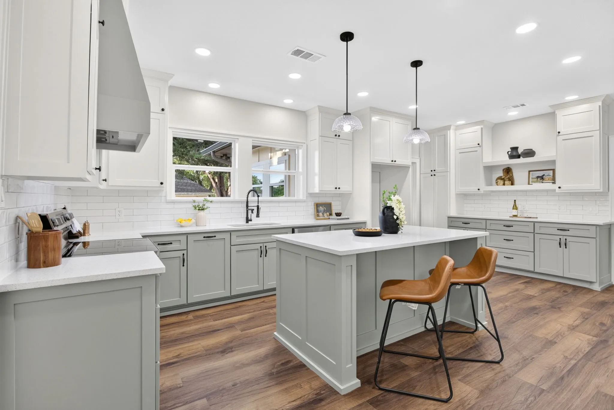 Finally. The kitchen. What once was a dark, tight room is now a light, beautiful, and functional space!