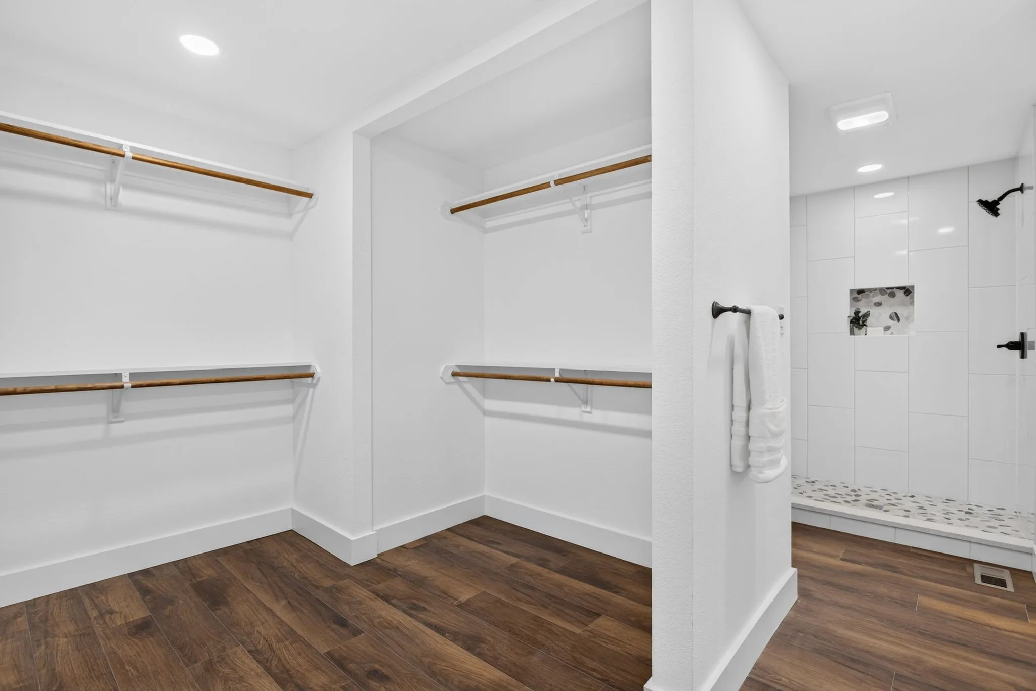 Huge closet with great walk-in shower and separate toilet area. So many modern conveniences for a historic home.