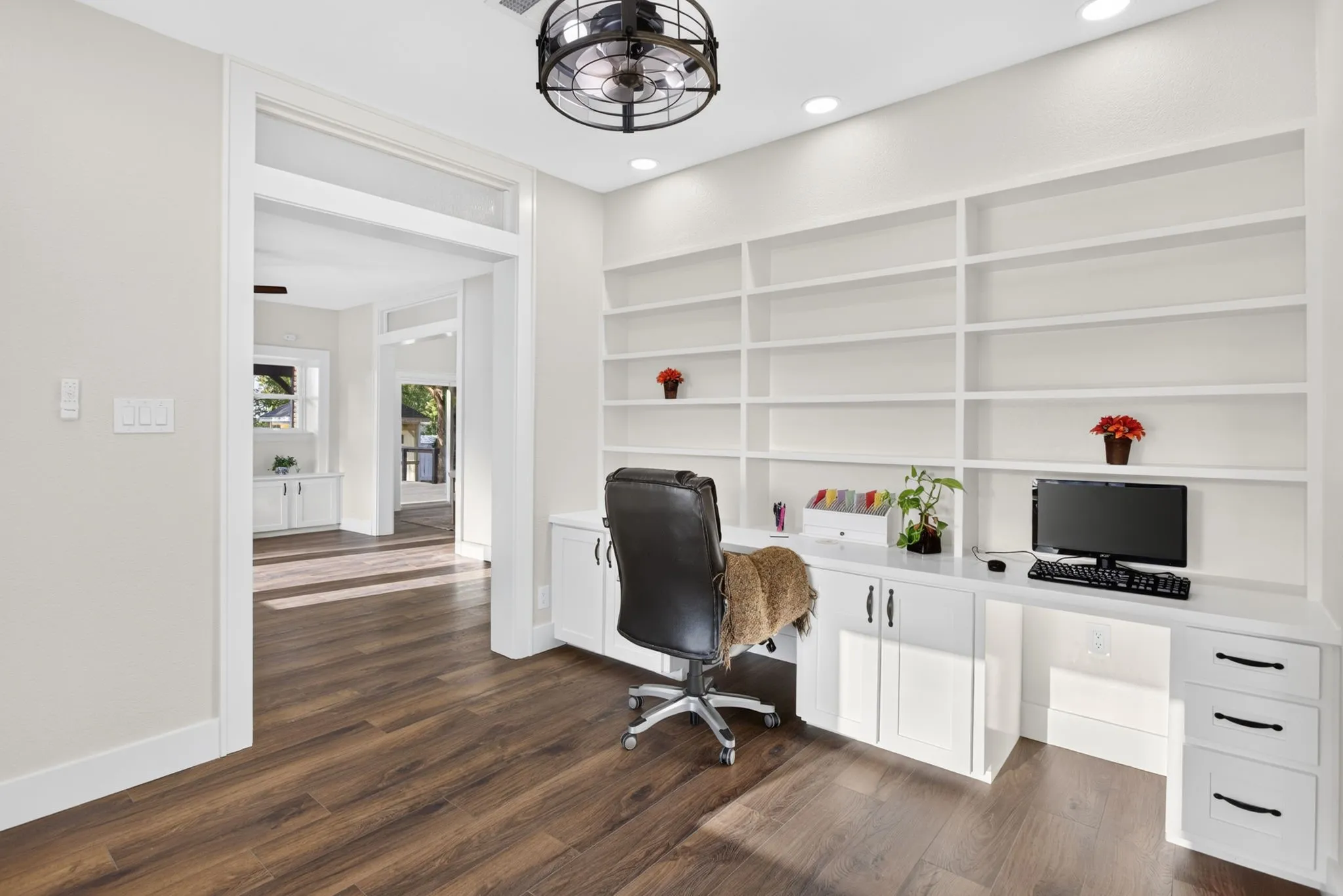 Homework station? In-house library? True work zone? You pick.