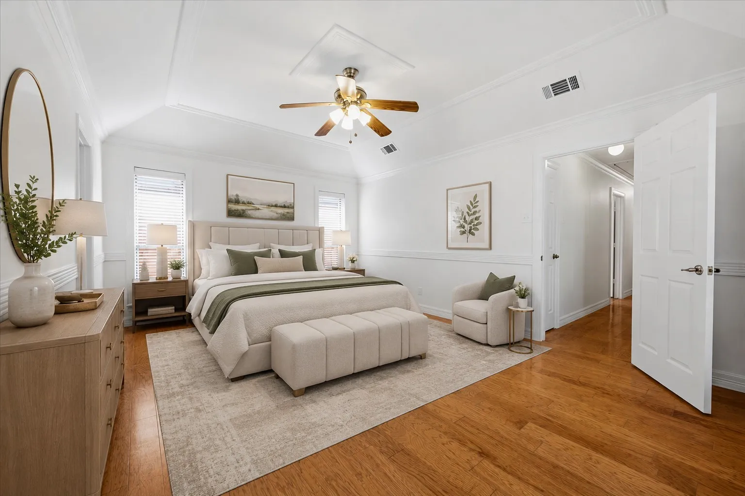 Master bedroom virtual stage