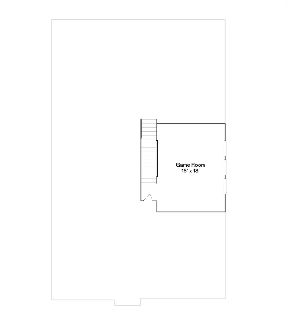 Floor plan of 2nd floor gameroom.