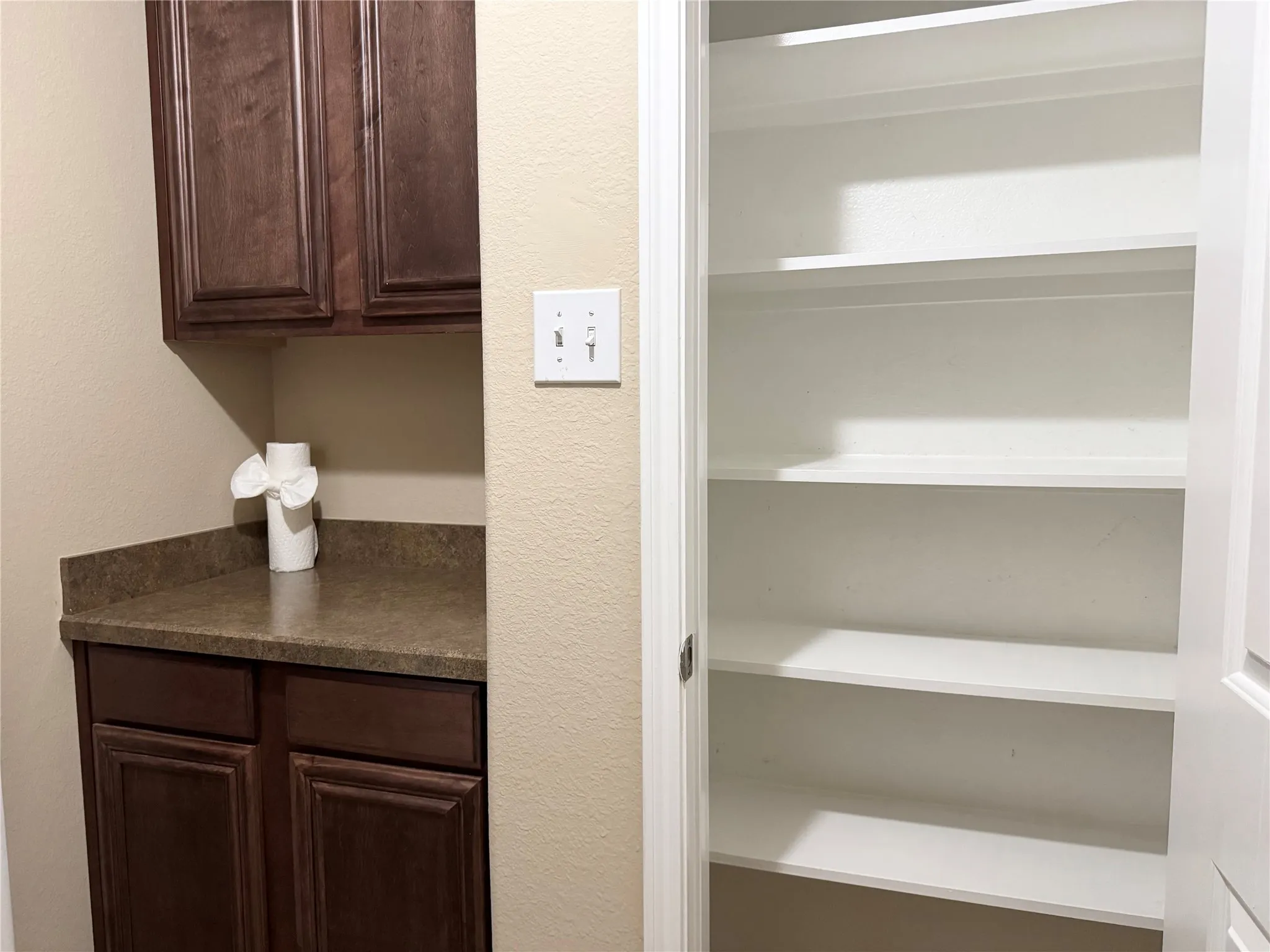 Pantry and counter space in Utility Room