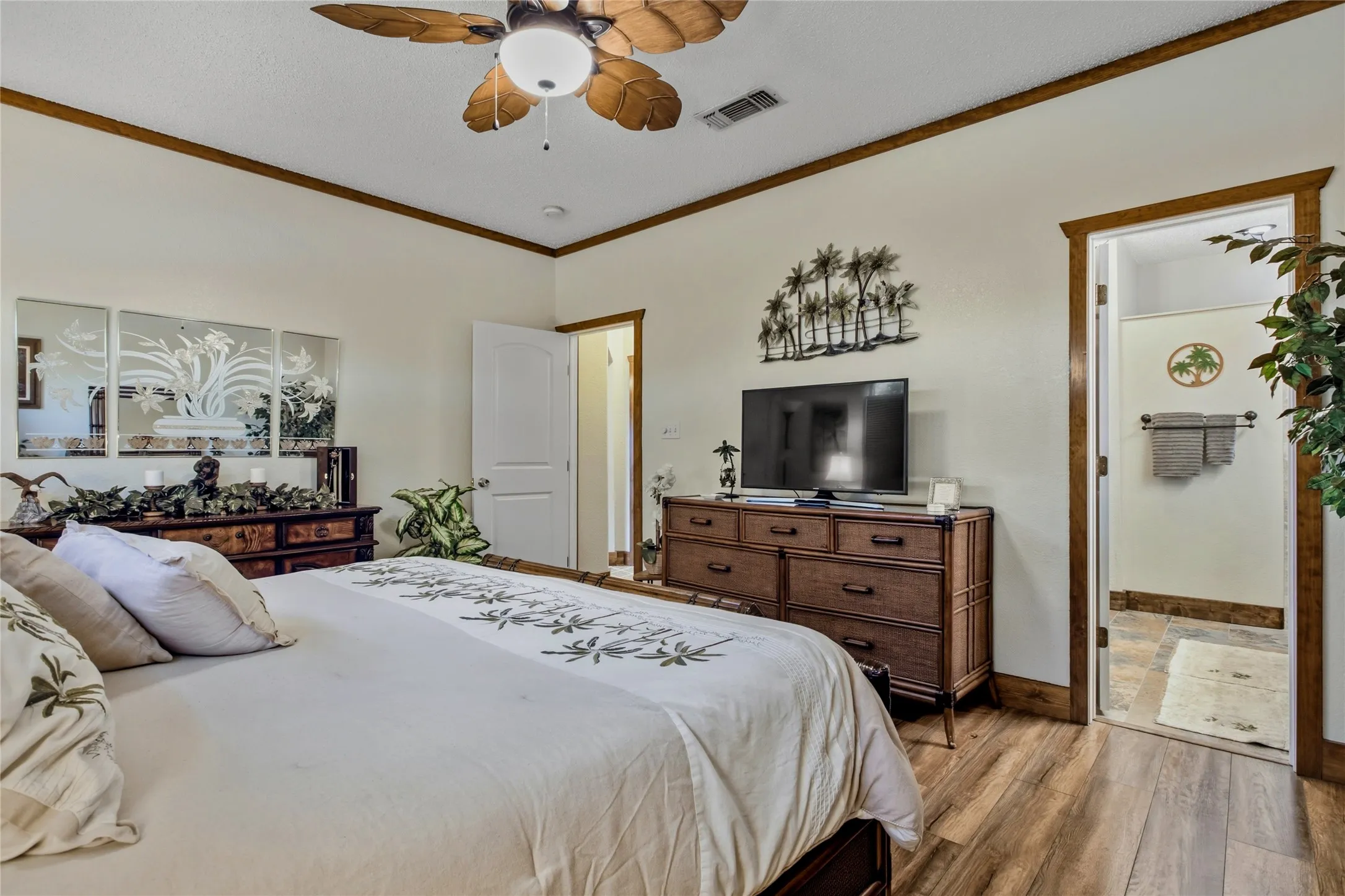 Close the door of the primary suite and you have your own escape from the rest of the house. So much space.