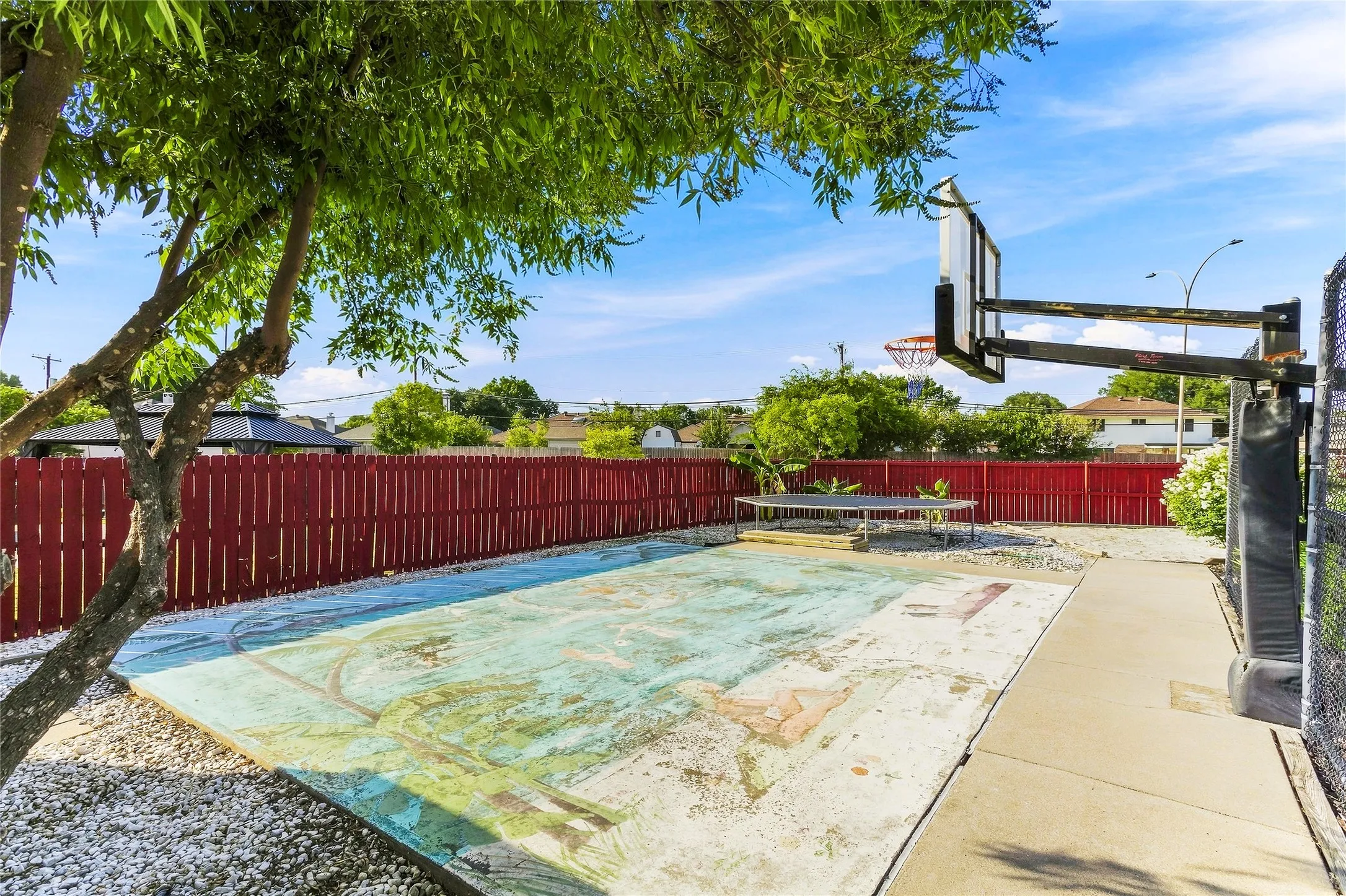 Basketball court.