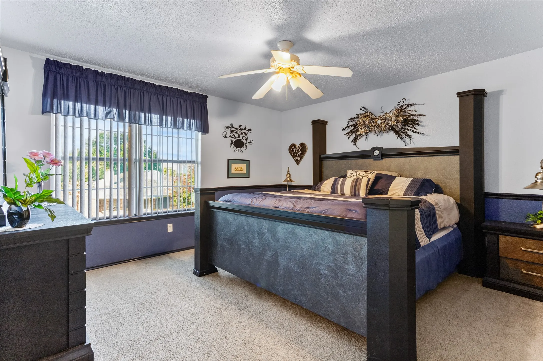 Bedroom 3 overlooks the pool.