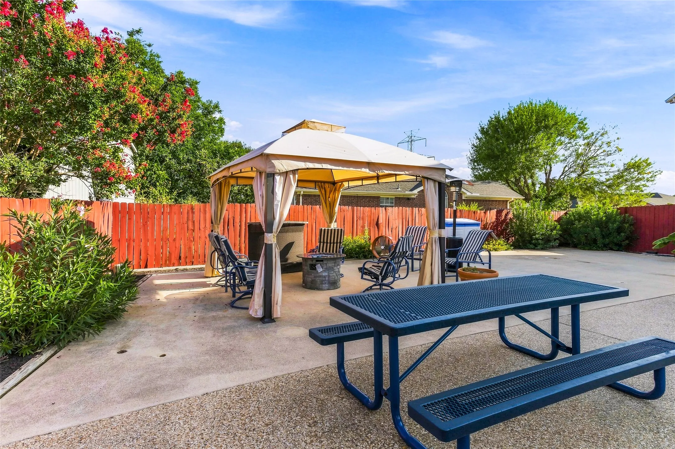 New Pergola canvas and refreshed extra seating.