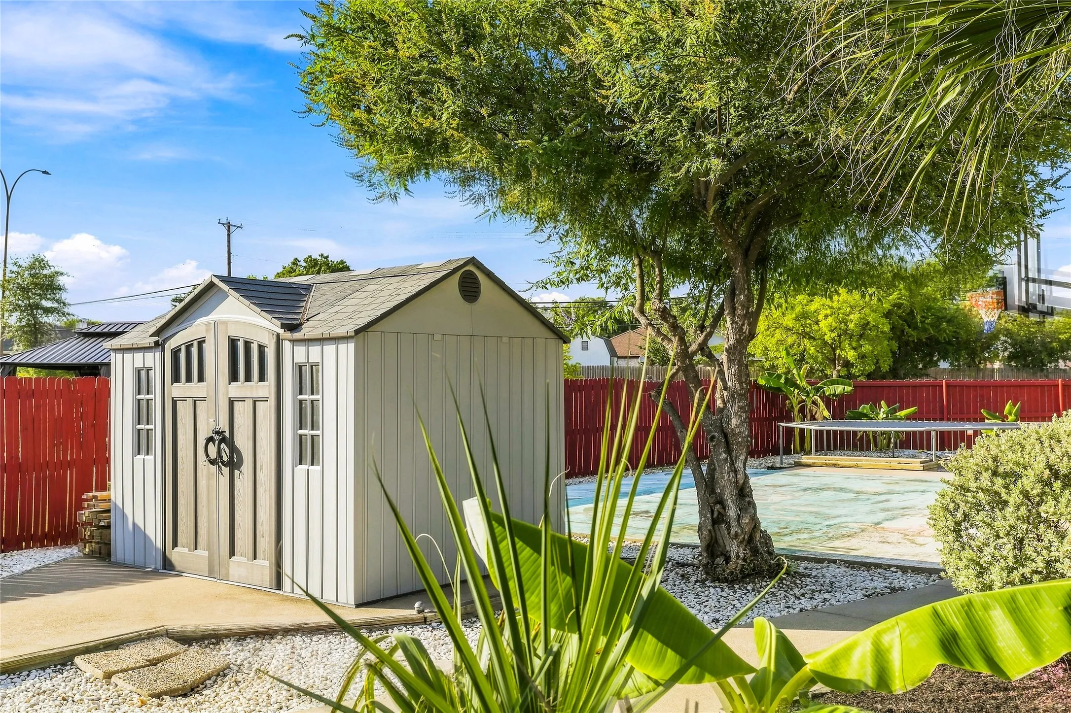 Storage shed.