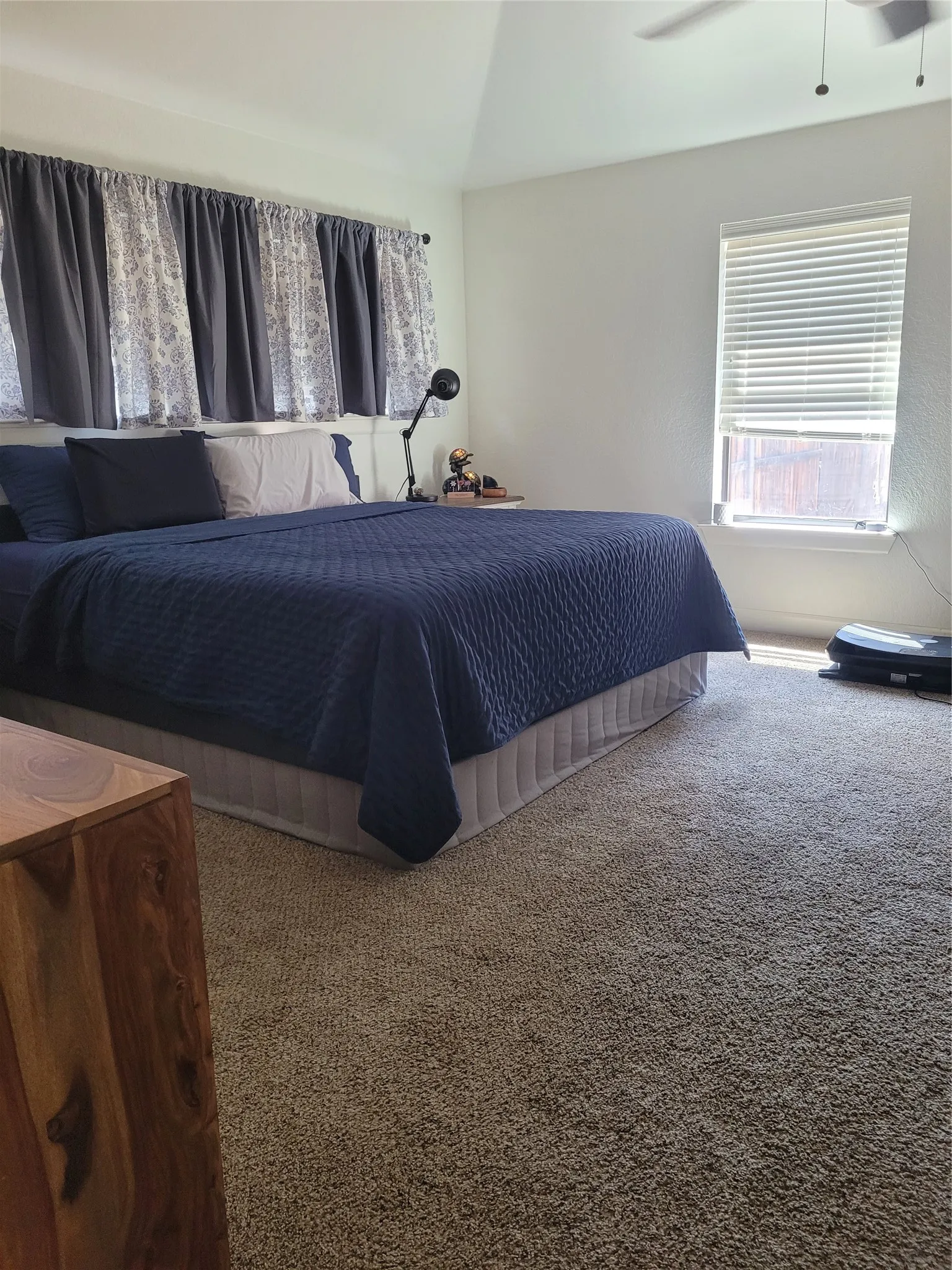 Staged primary bedroom
