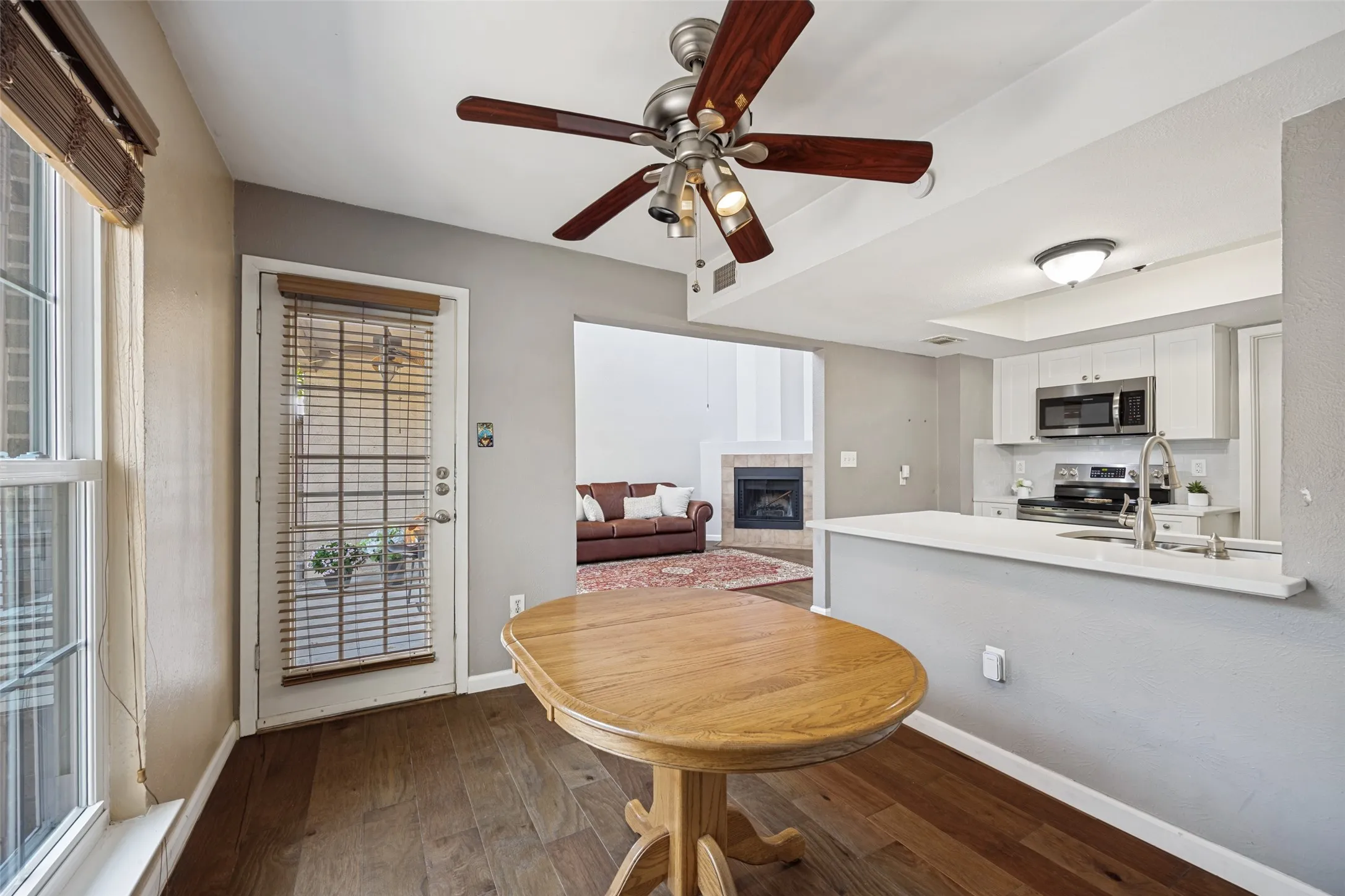Dining area with the door to the patio