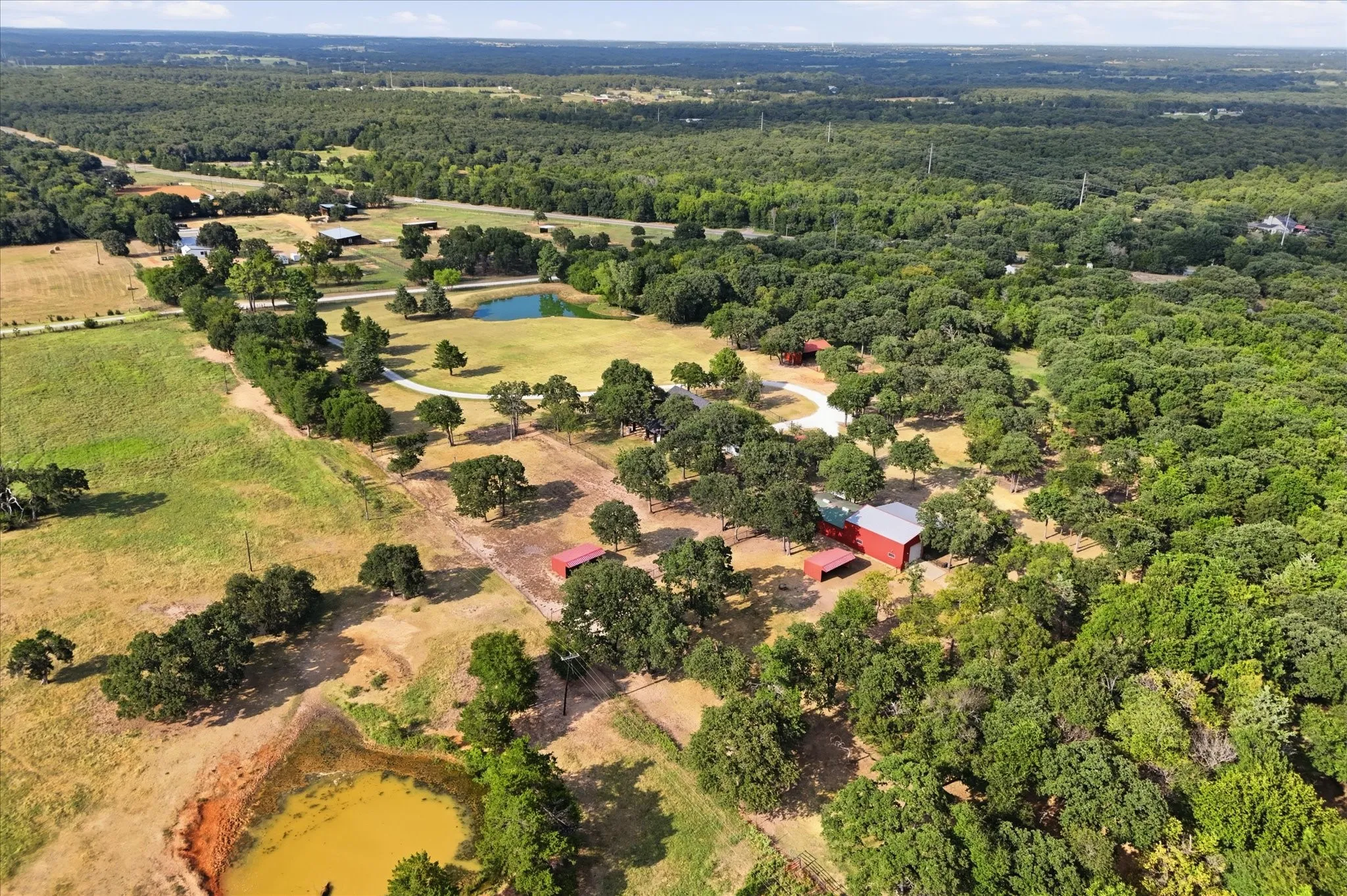 Aerial from the back of property