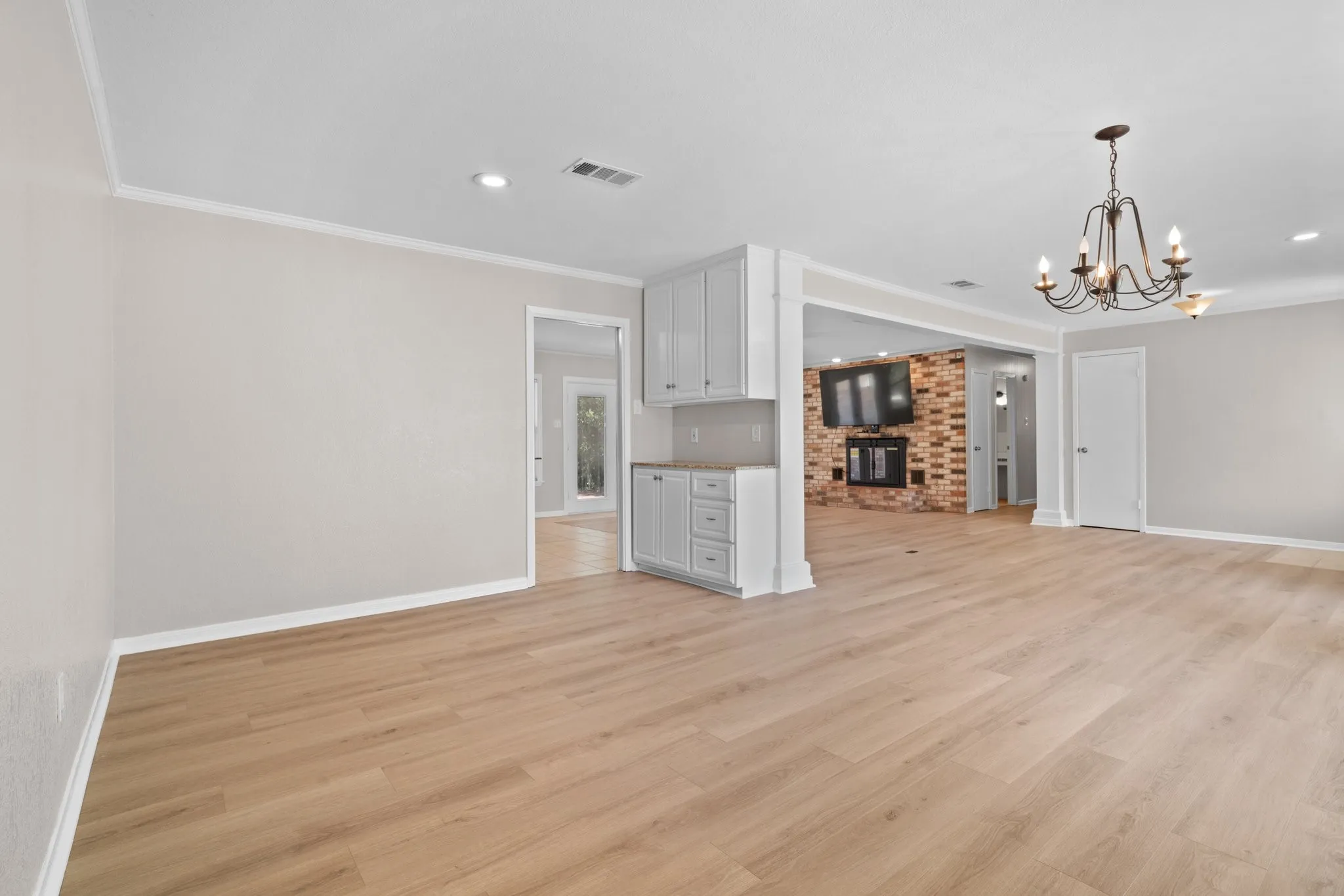Dining room, coffee bar, living room