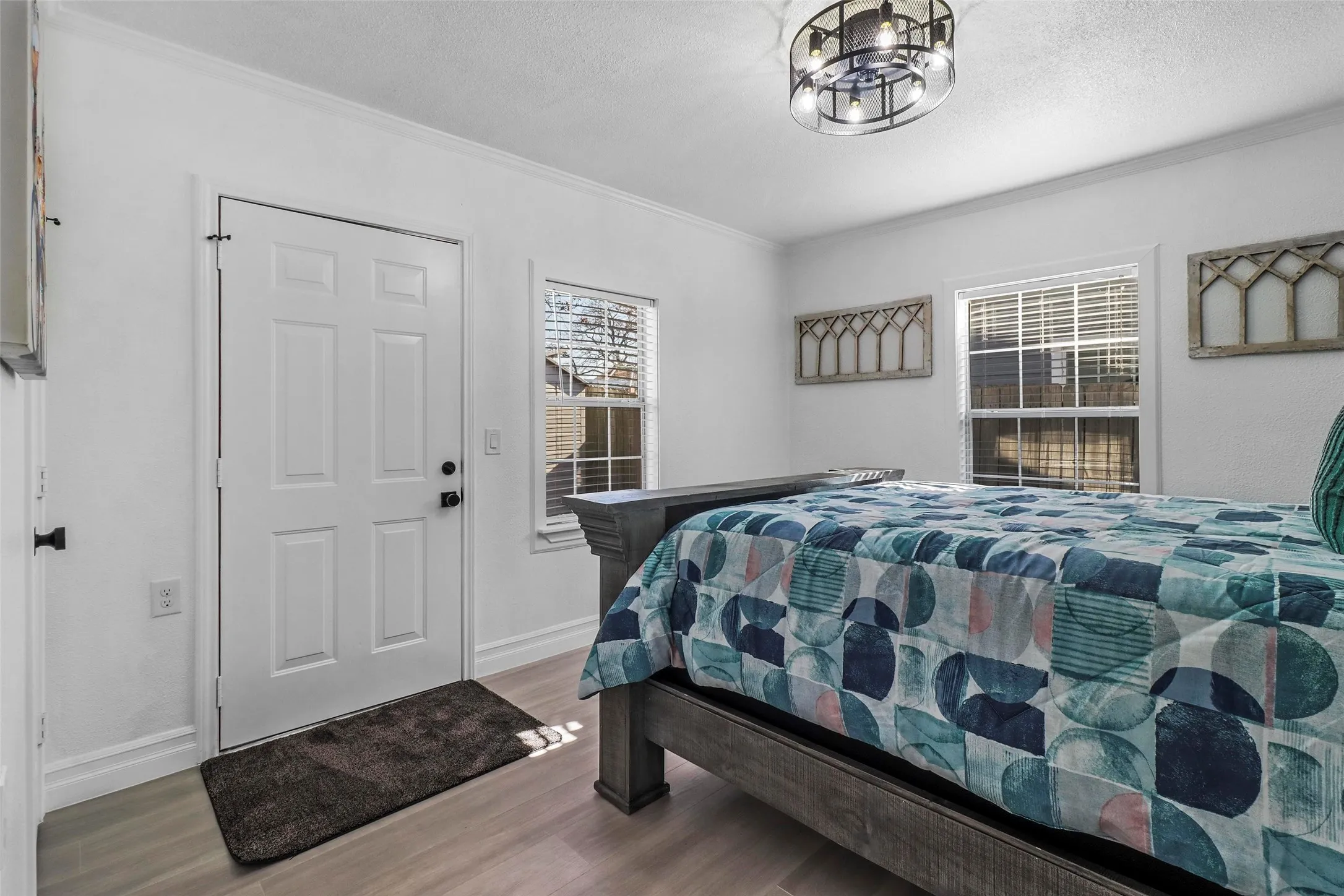 Bedroom with access to large backyard