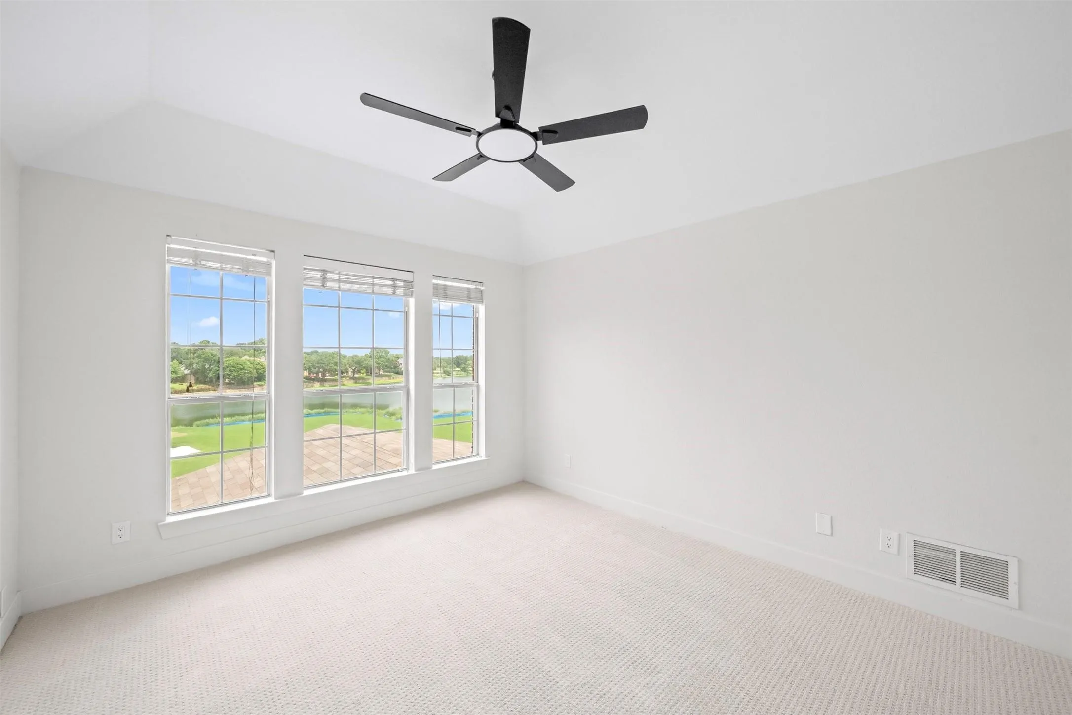 Recessed ceiling with an attached ceiling fan