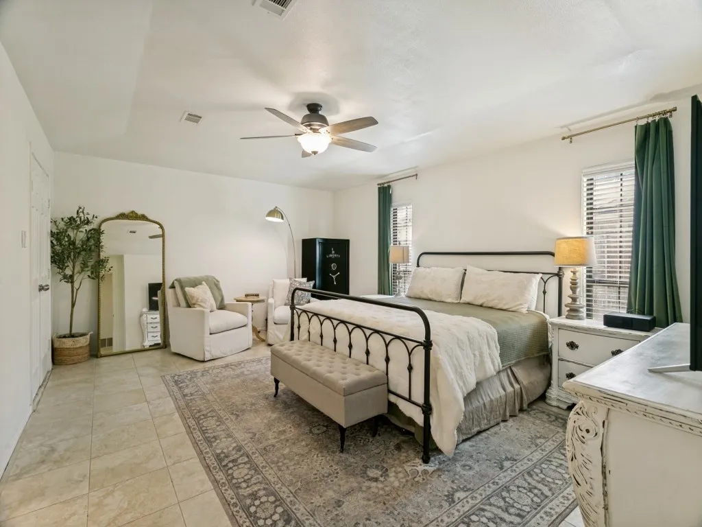 A spacious primary retreat with room to create your own private sitting area.