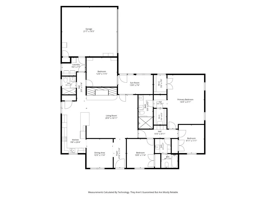 A look at the floor plan shows just how much this single-story home has to offer - 4 bedrooms, 3 full baths and flexible living spaces.