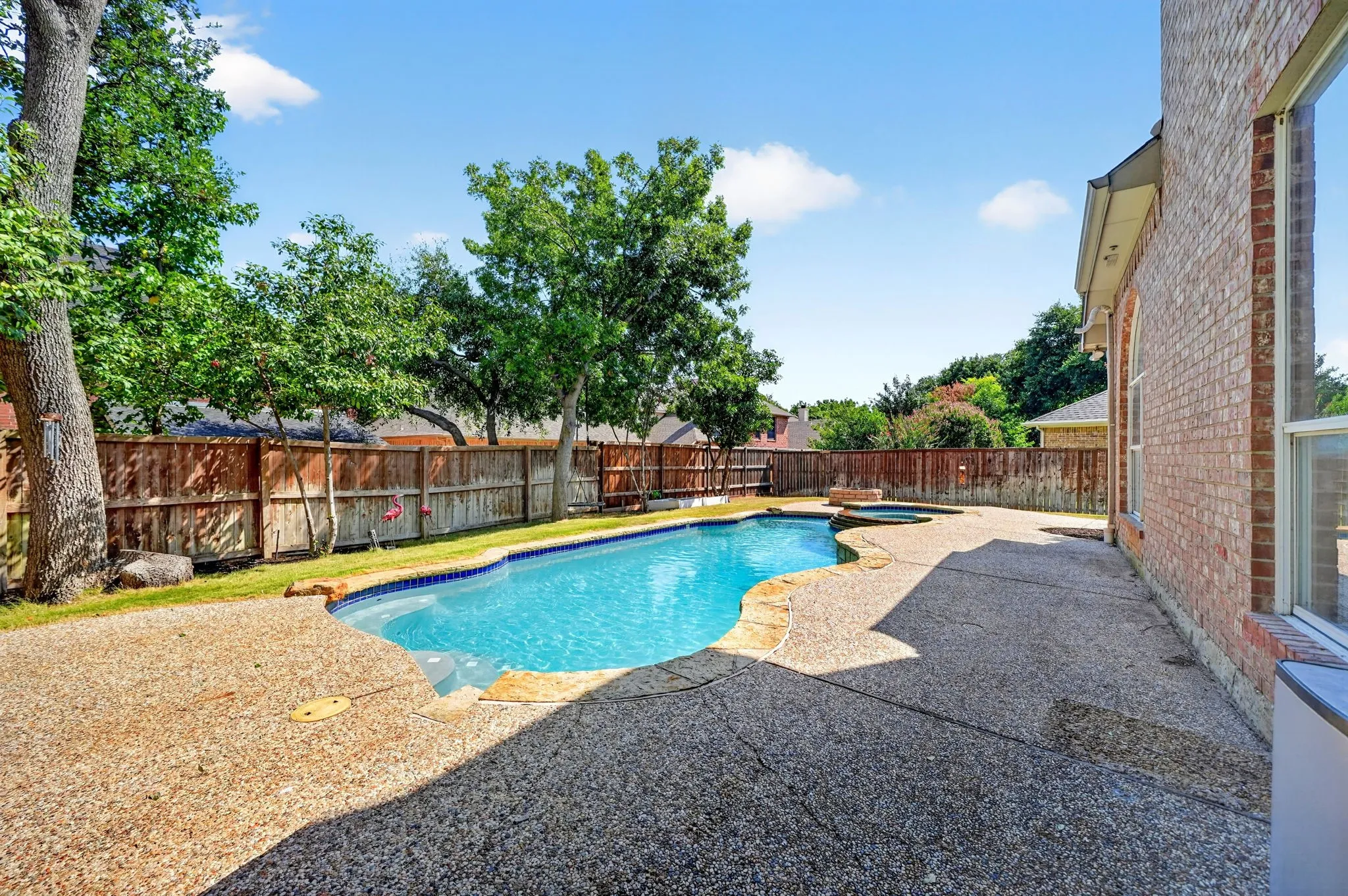 Pool and heated spa