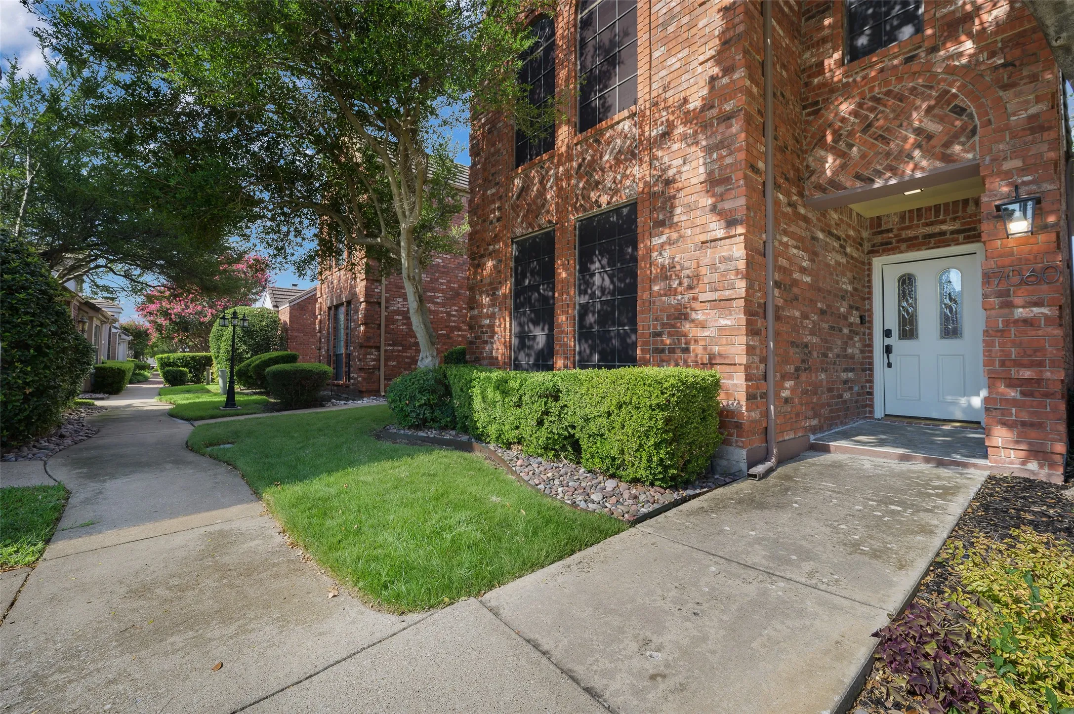 Sidewalk paths throughout the community