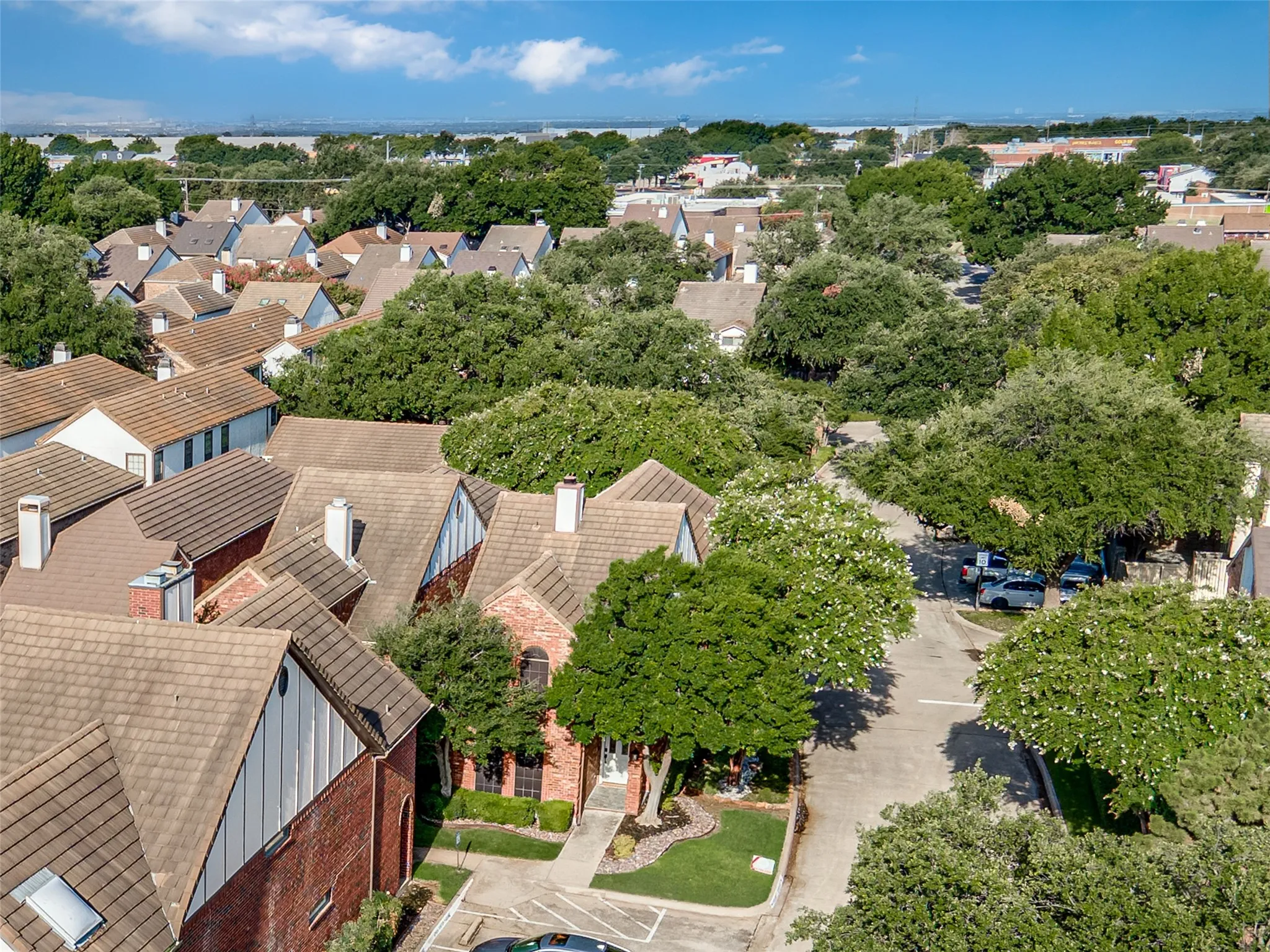 Aerial view of front of home