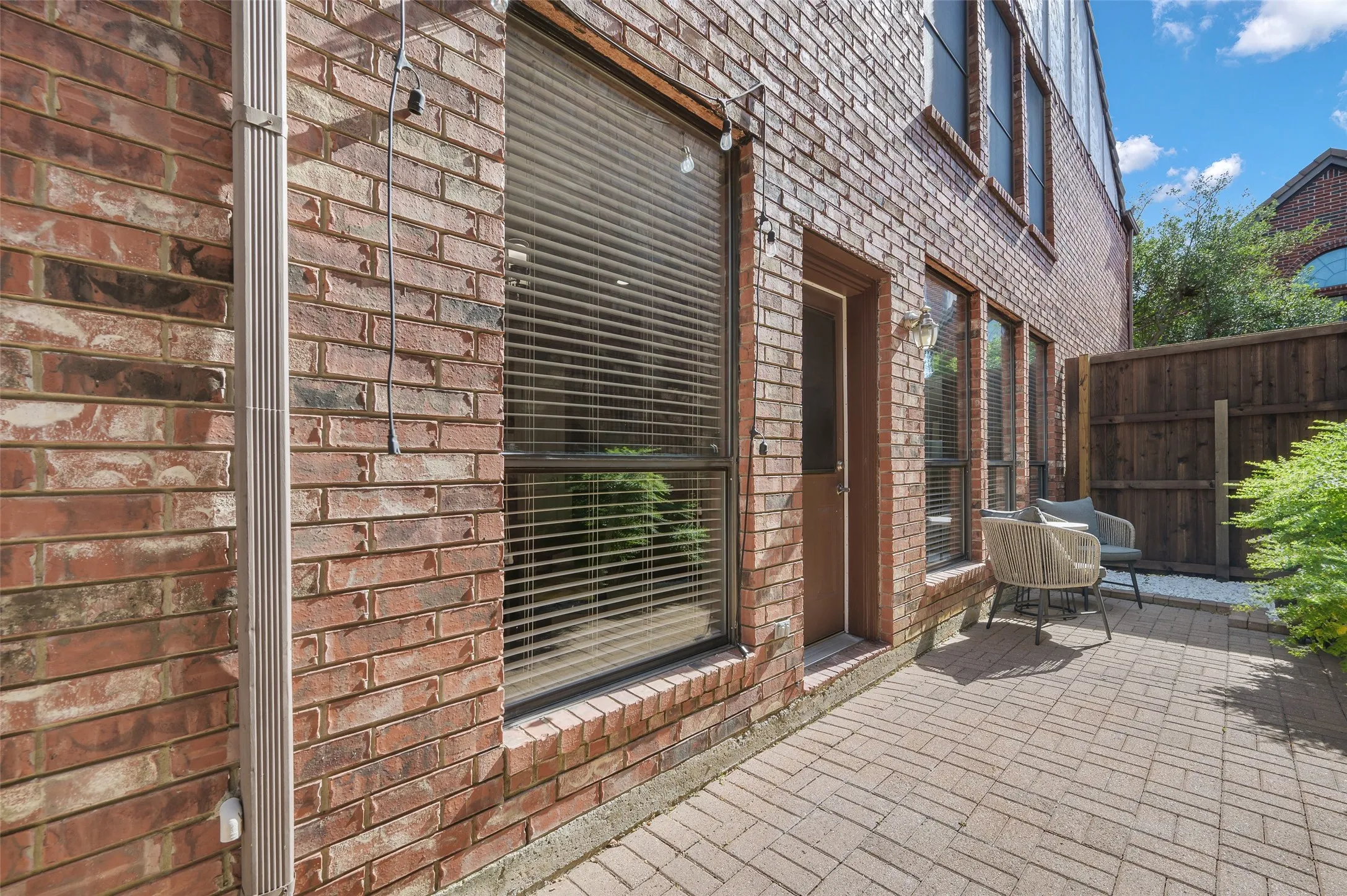 Private fenced in patio
