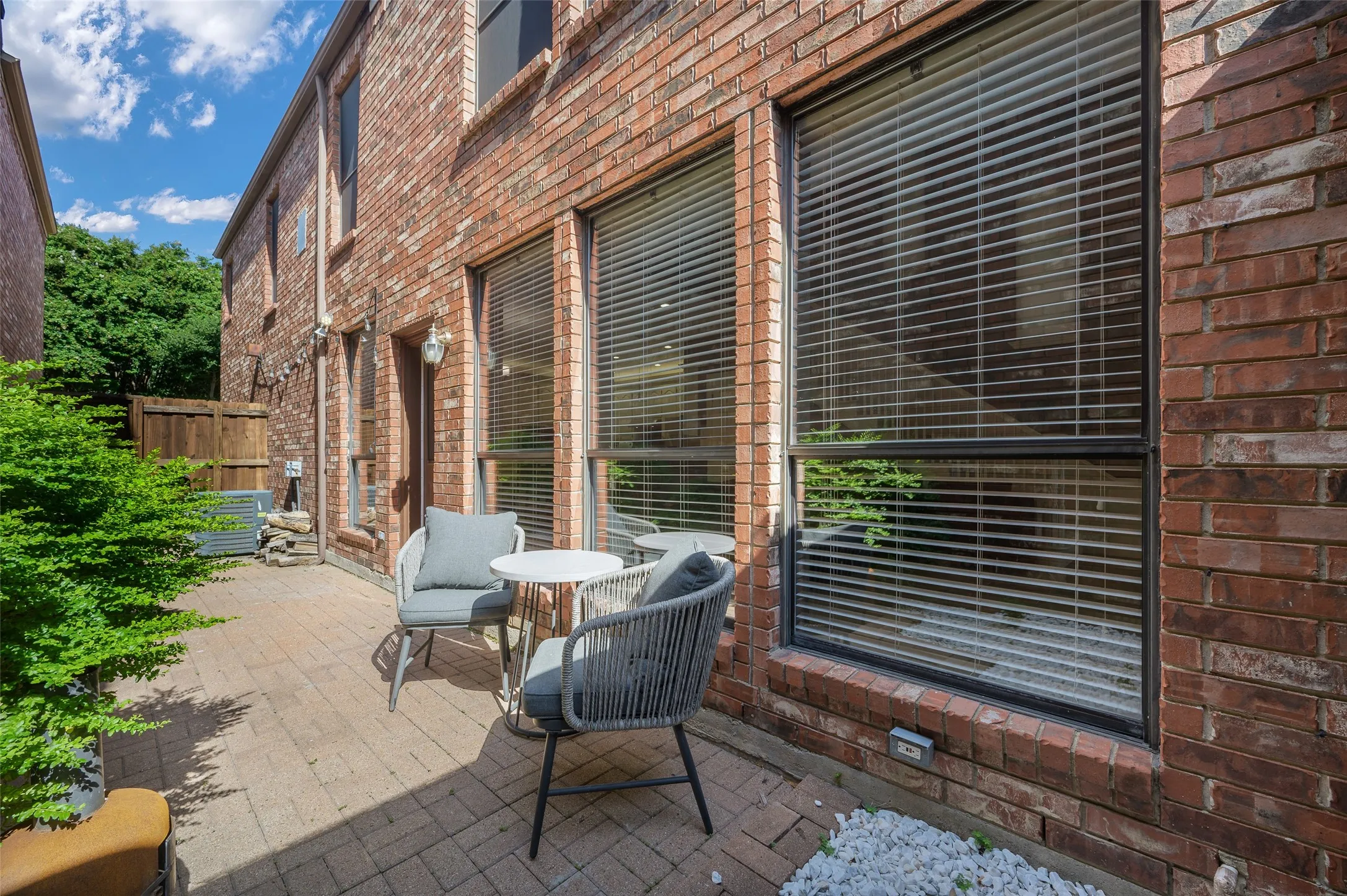 Private fenced in patio