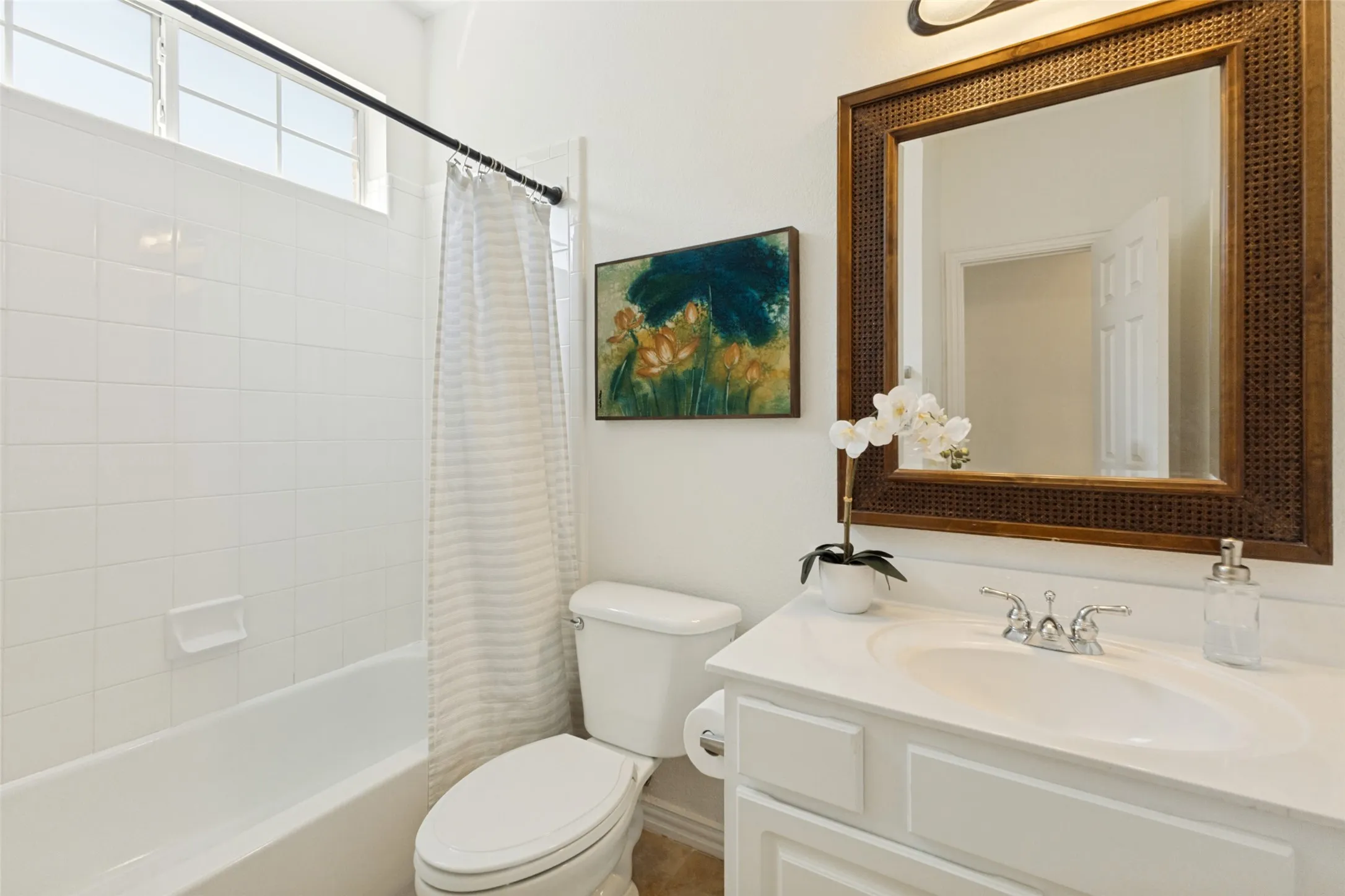 Downstairs Bathroom across from Guest Bedroom down.