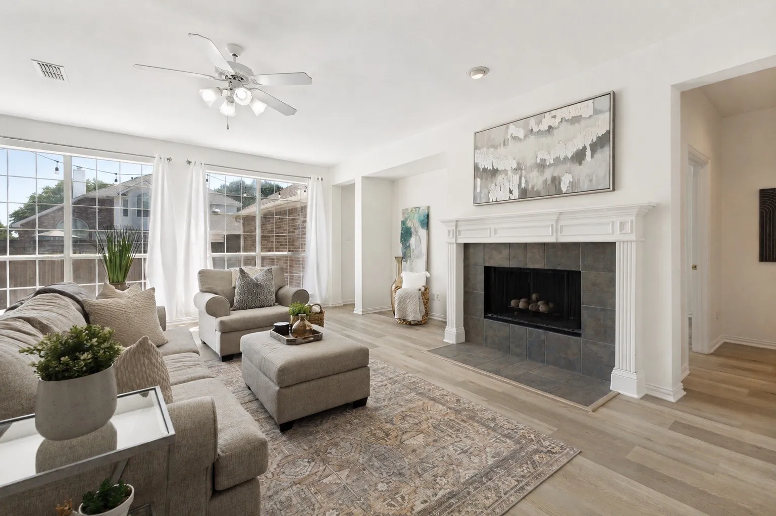 Fresh paint, new LVP flooring, new carpet in this spacious 2 story home.