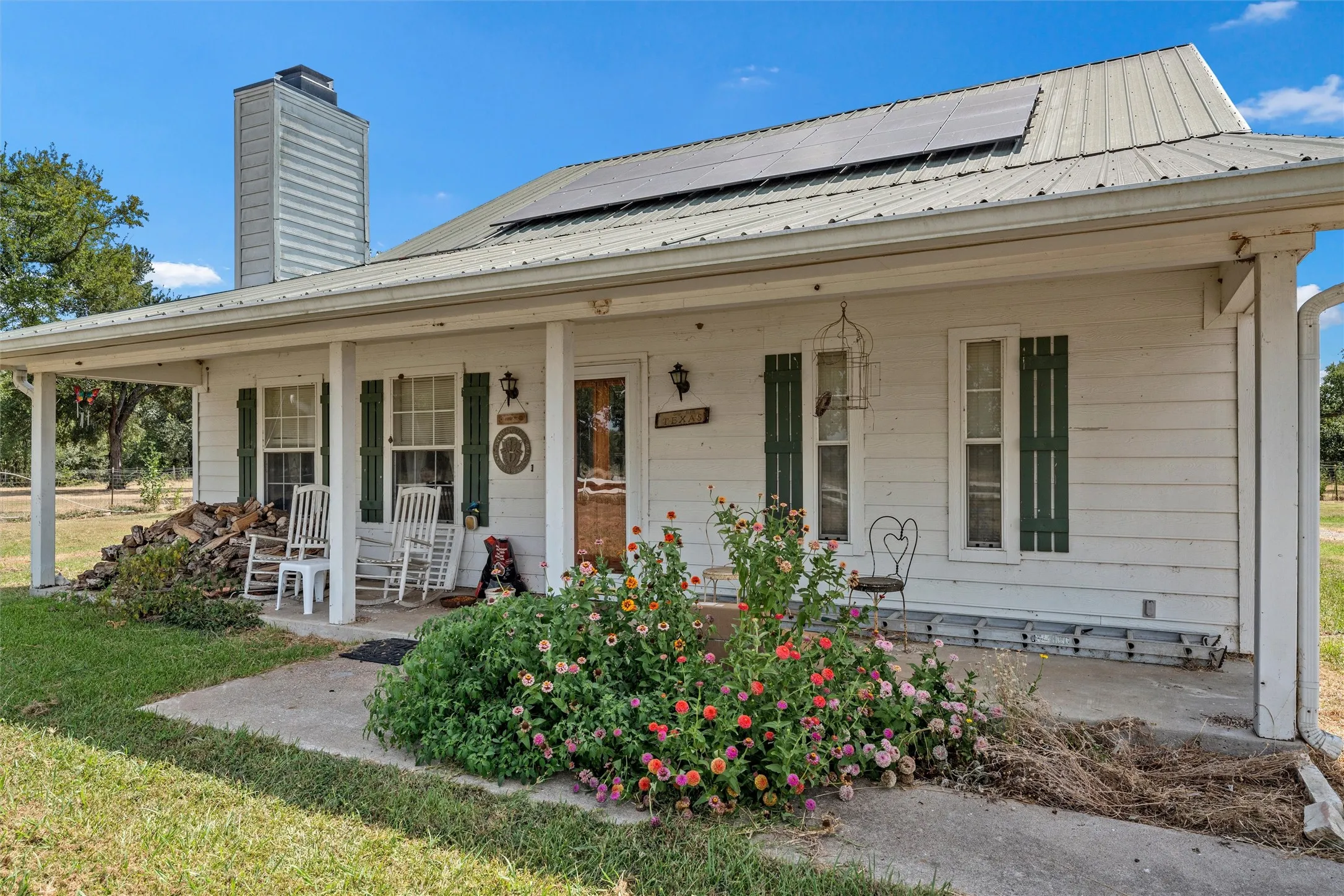 Front porch of main home