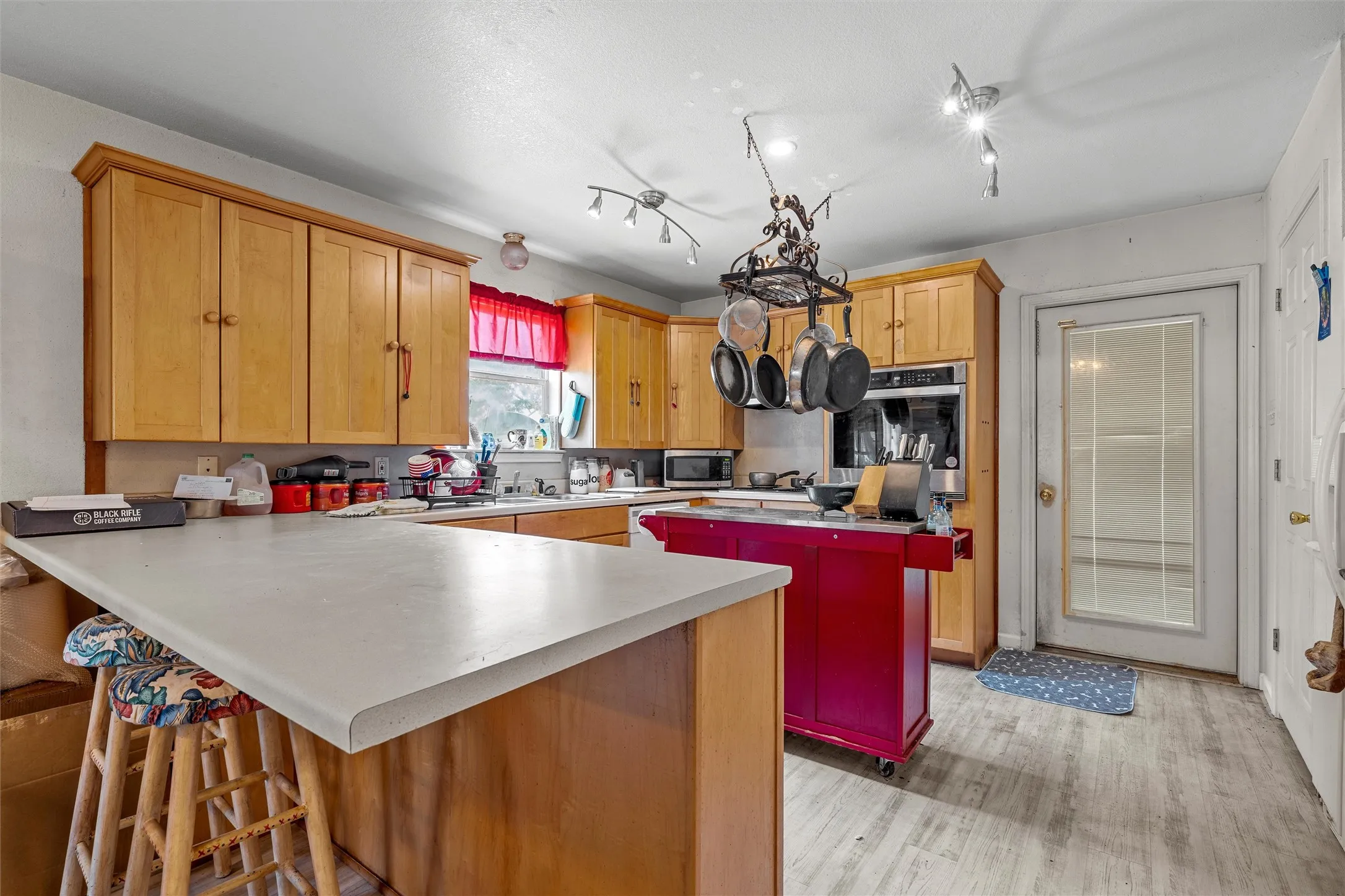 Open kitchen with pantry