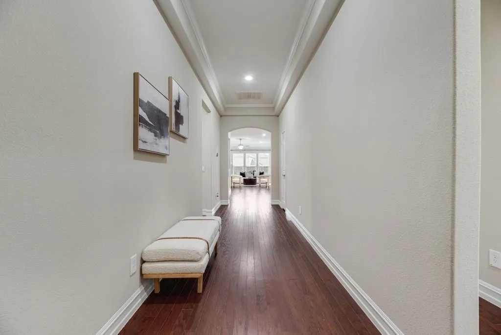 Spacious grand foyer with beautiful hardwoods.